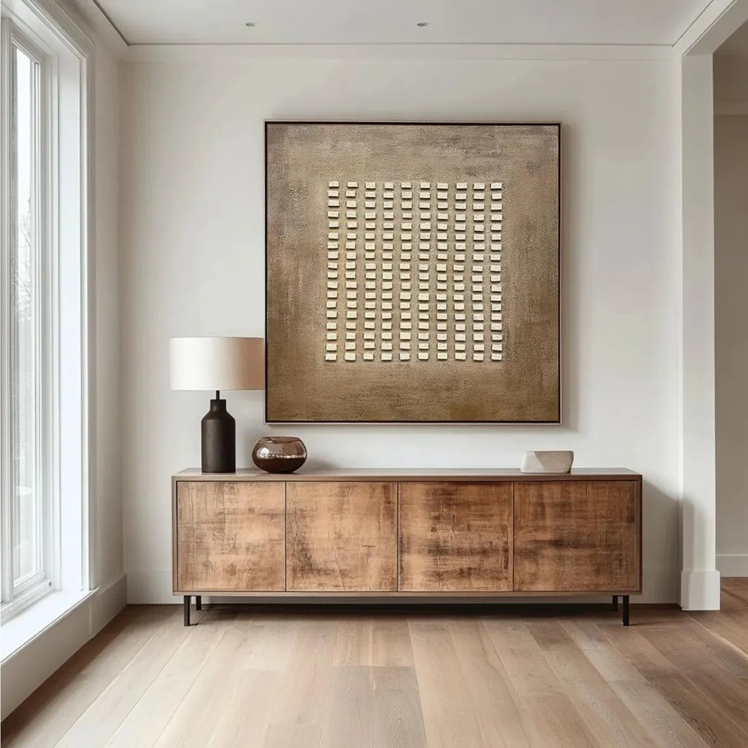 Beige & Brown Abstract Wall Art Print #BB137 - Modern Home Decor for Living Room, Bedroom & Office