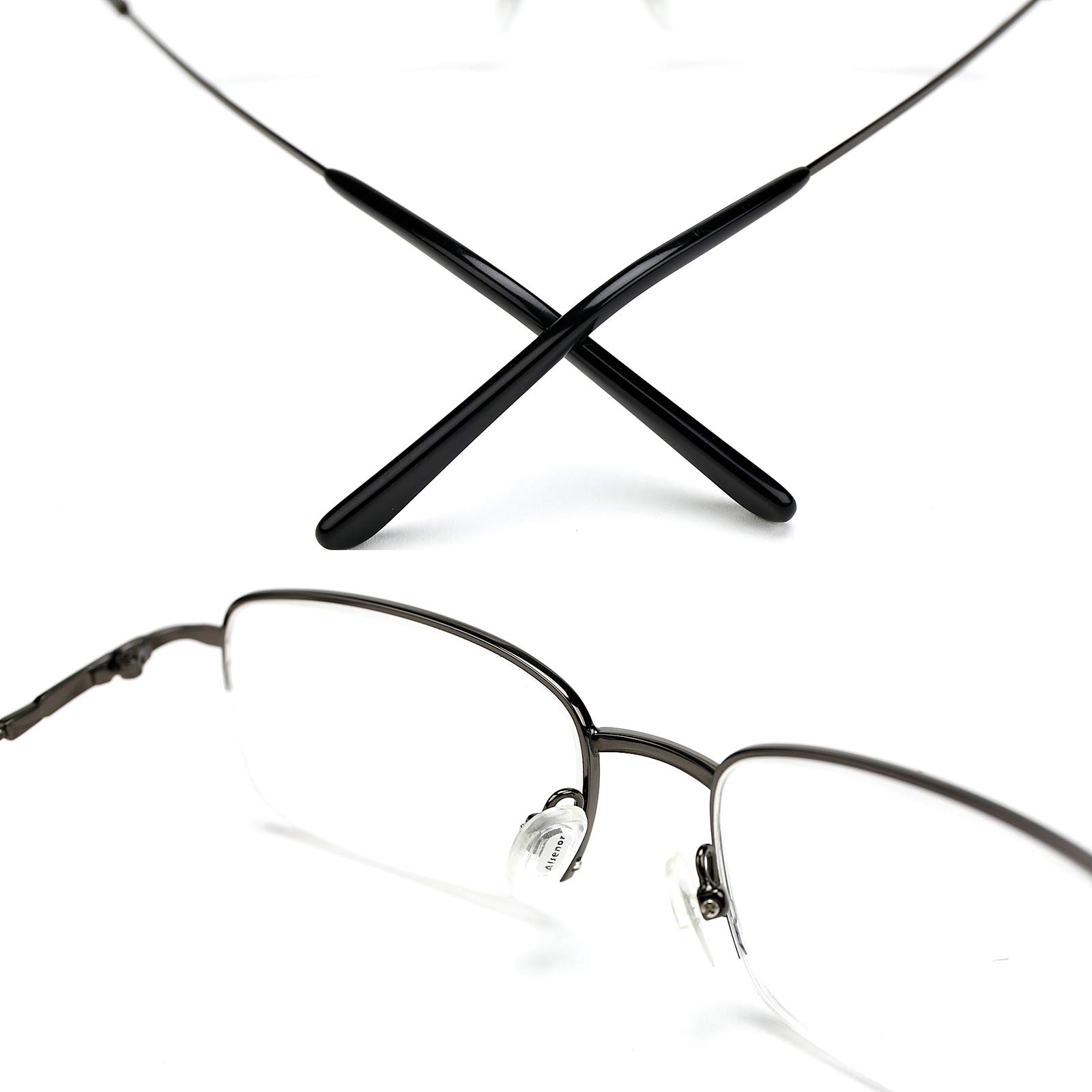 Progressive Multifocal Computer Reading Glasses for Men - Blue Light Blocking, Memory Metal Frame, Anti-Fatigue Eyewear - Perfect for Office Work, Gaming & Screen Time