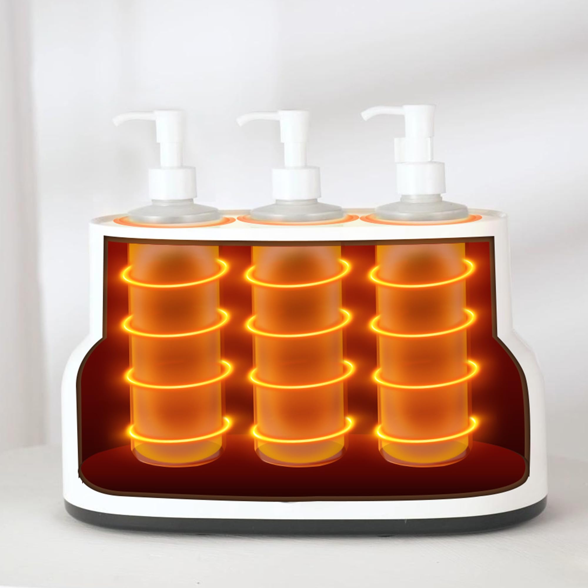 Professional 3-Bottle Massage Oil Warmer & Lotion Heater with Empty Bottles - Fast Heating Massage Cream Warming Device for Spa, Salon & Home Use - Perfect for Aromatherapy & Relaxation Therapy
