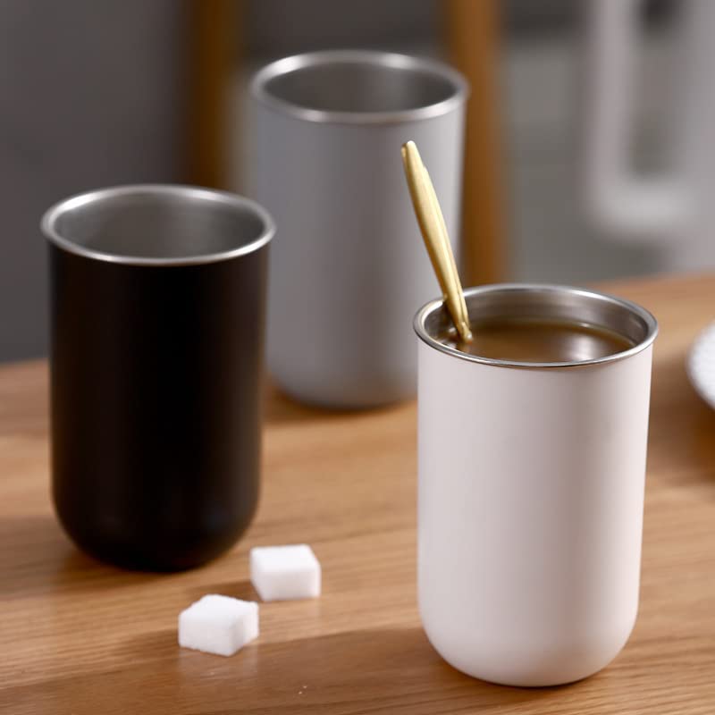 123Arts 2-Pack Stainless Steel Mouthwash Cups - Rustproof Bathroom Tumbler for Toothbrush & Dental Rinse - Perfect for Home, Hotel, and Travel Use