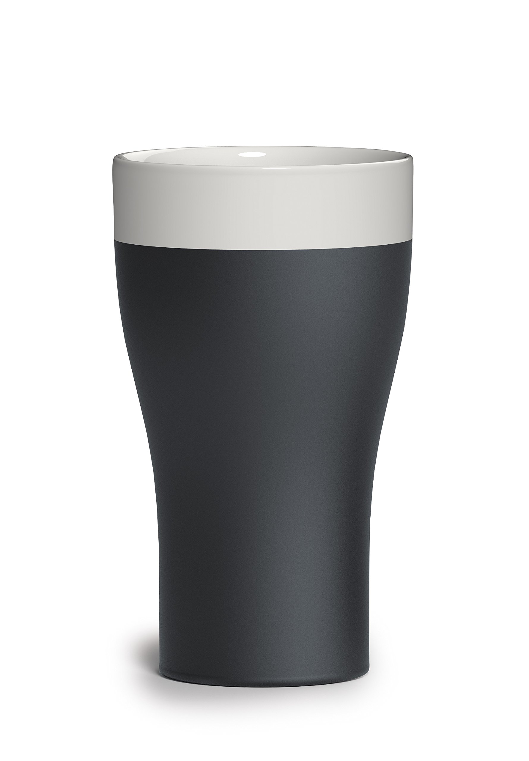 Premium White Line Naturally Cooling Tumbler Set of 2 - Double-Walled Stainless Steel Insulated Cups for Iced Coffee, Smoothies & Cold Drinks - Perfect for Home, Office & Outdoor Activities