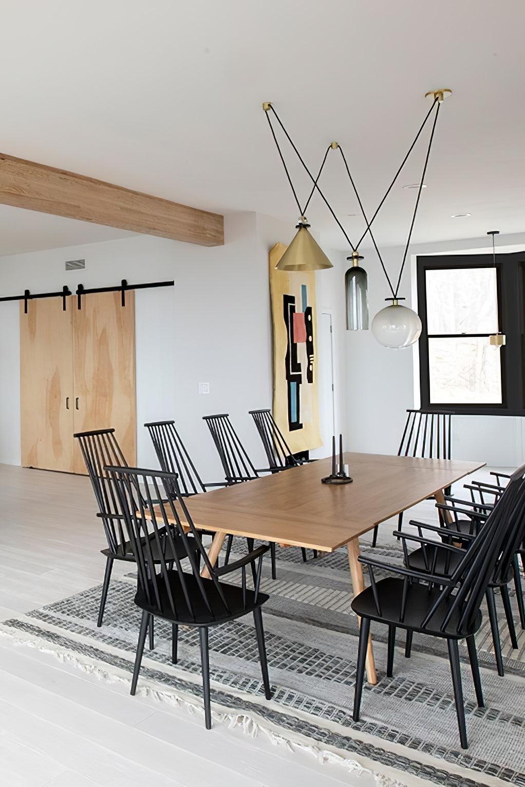 Modern Geometric Shape Art Chandelier - Elegant Ceiling Light Fixture for Living Room, Dining Room, and Bedroom Decor