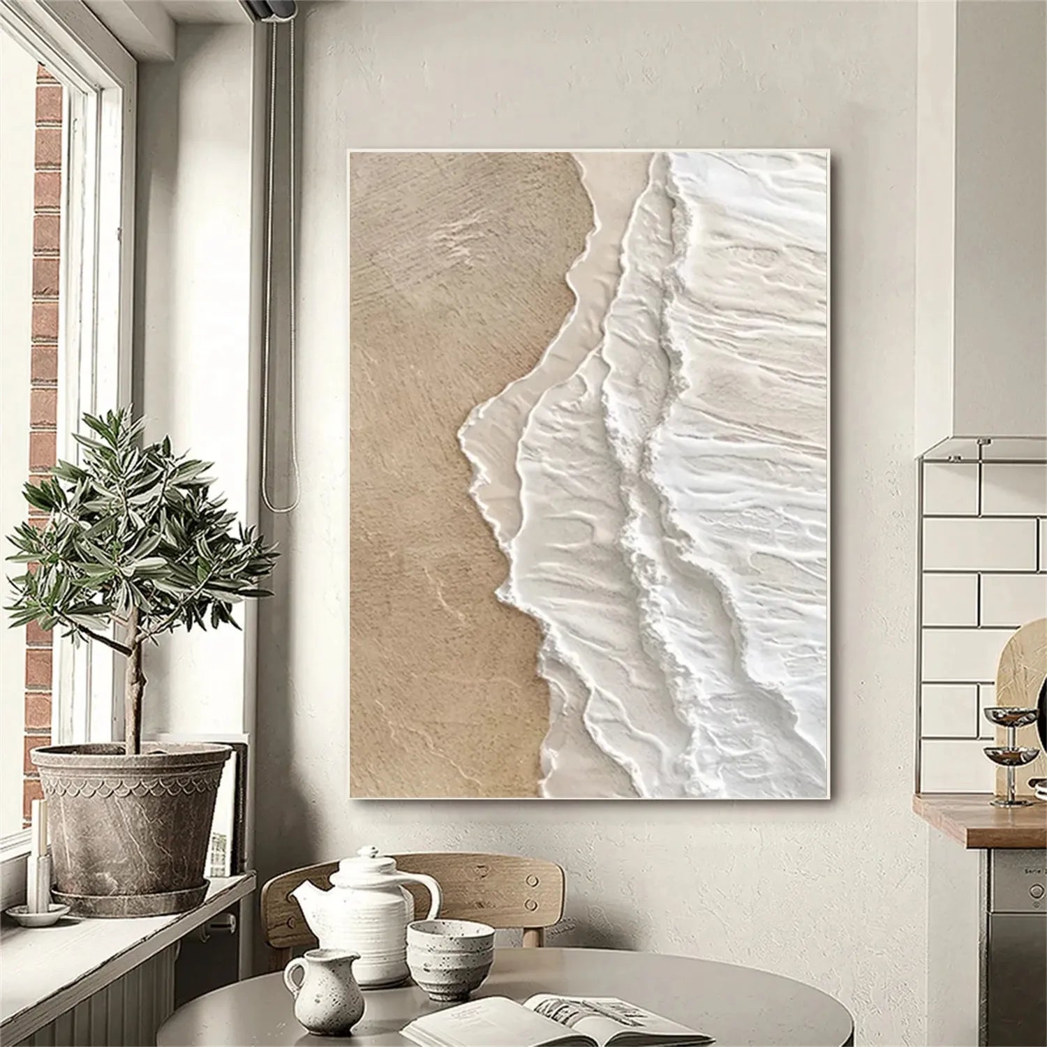 Ocean and Sky Painting #OS 208 - Handmade Canvas Wall Art for Home & Office Decor - Perfect for Living Room, Bedroom, or Office