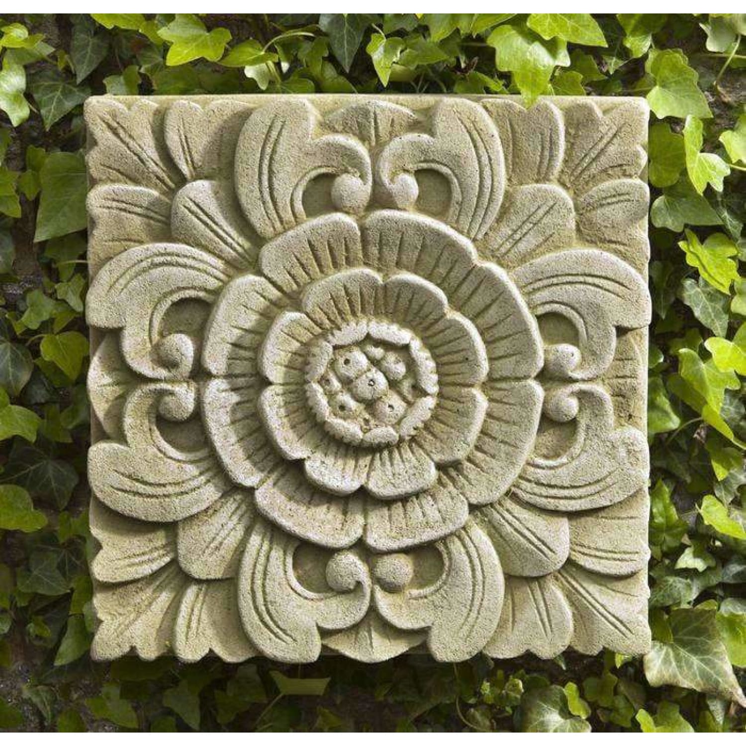 Campania International Square Eden Wall Plaque - Decorative Outdoor Garden Wall Art for Patio, Yard & Home Décor