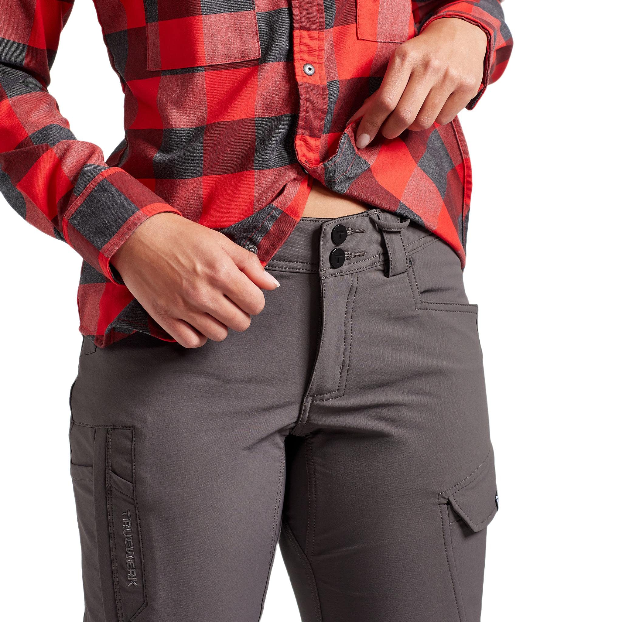 TRUEWERK Women's Workwear Pants - T1 WerkPants - Relaxed Fit, Lightweight, Moisture Wicking Cargo Pants with 4-Way Stretch for Construction, Landscaping & Outdoor Work
