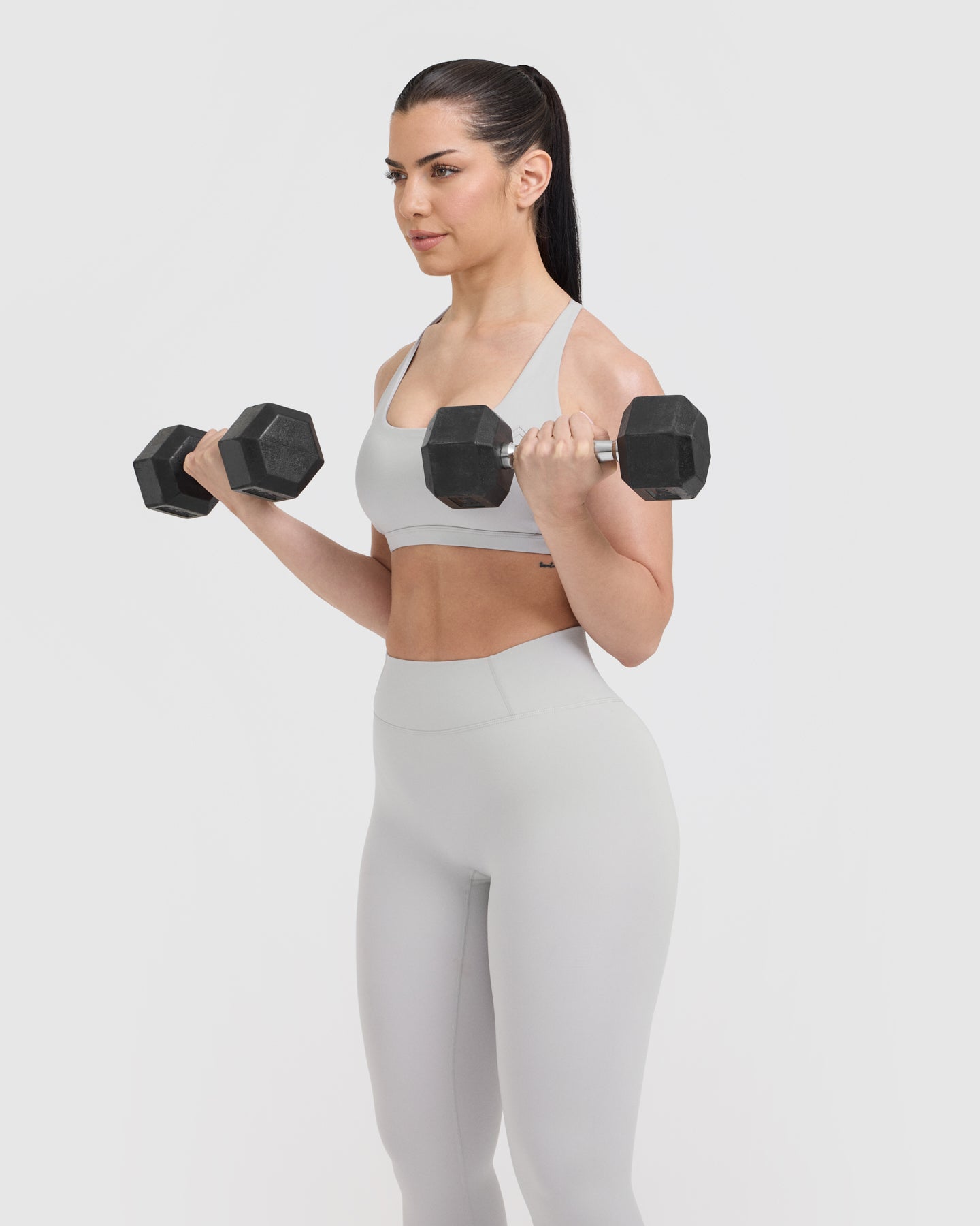 Timeless High Waisted Leggings for Women - Light Grey Yoga Pants with Pockets | Perfect for Workouts, Yoga & Everyday Comfort