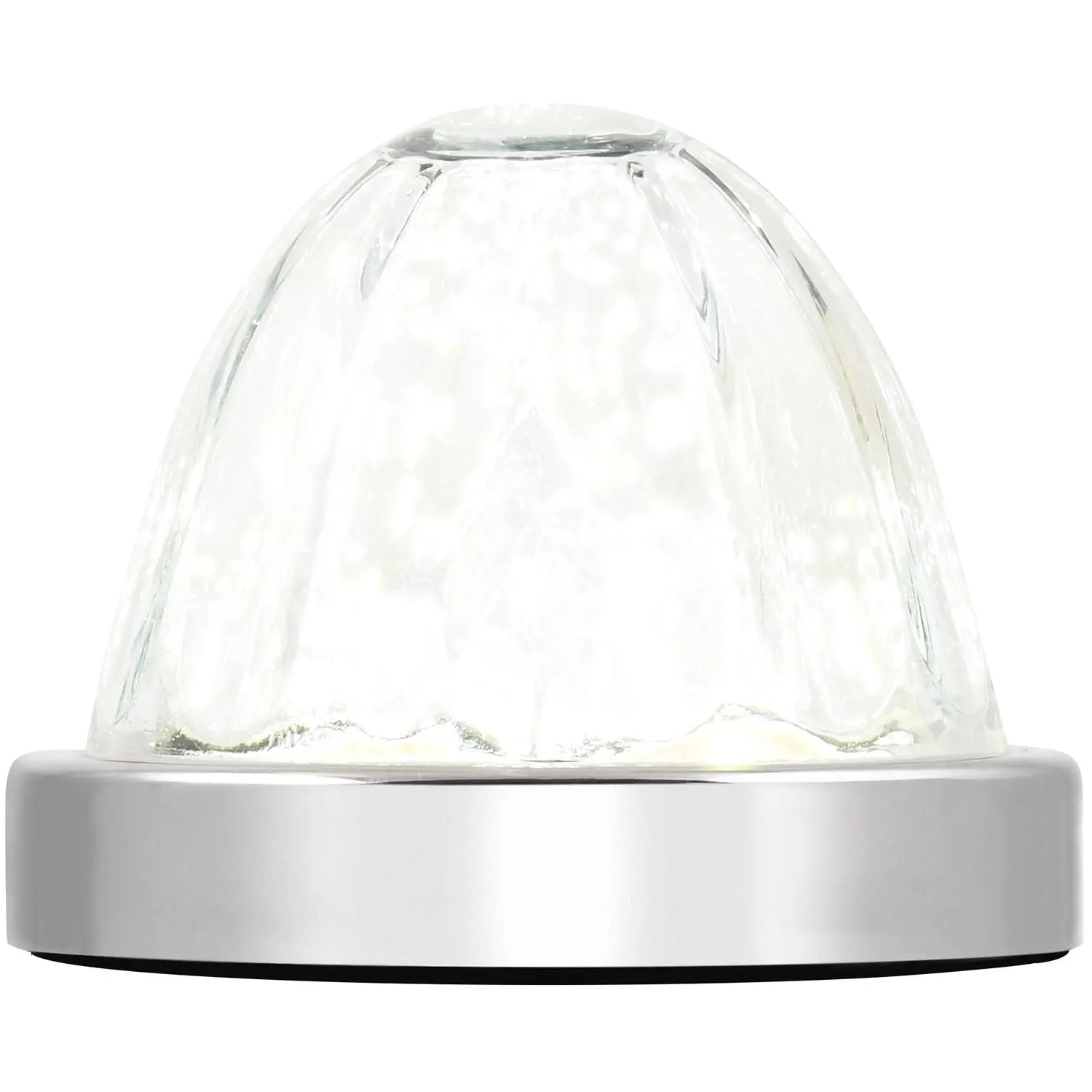 Classic Glass Lens White LED Watermelon Light - Vintage Style Decorative Lighting for Home, Garden, Party & Outdoor Decor