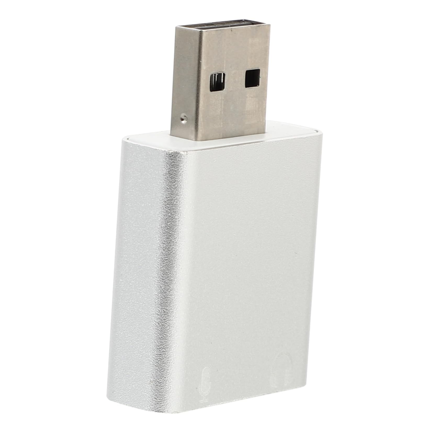 FELTECHELECTR USB External Sound Card Adapter - Aluminum Alloy USB Audio Adapter with Microphone for Laptop & PC - Windows Compatible Headphone & Mic Splitter for Gaming, Streaming & Video Calls