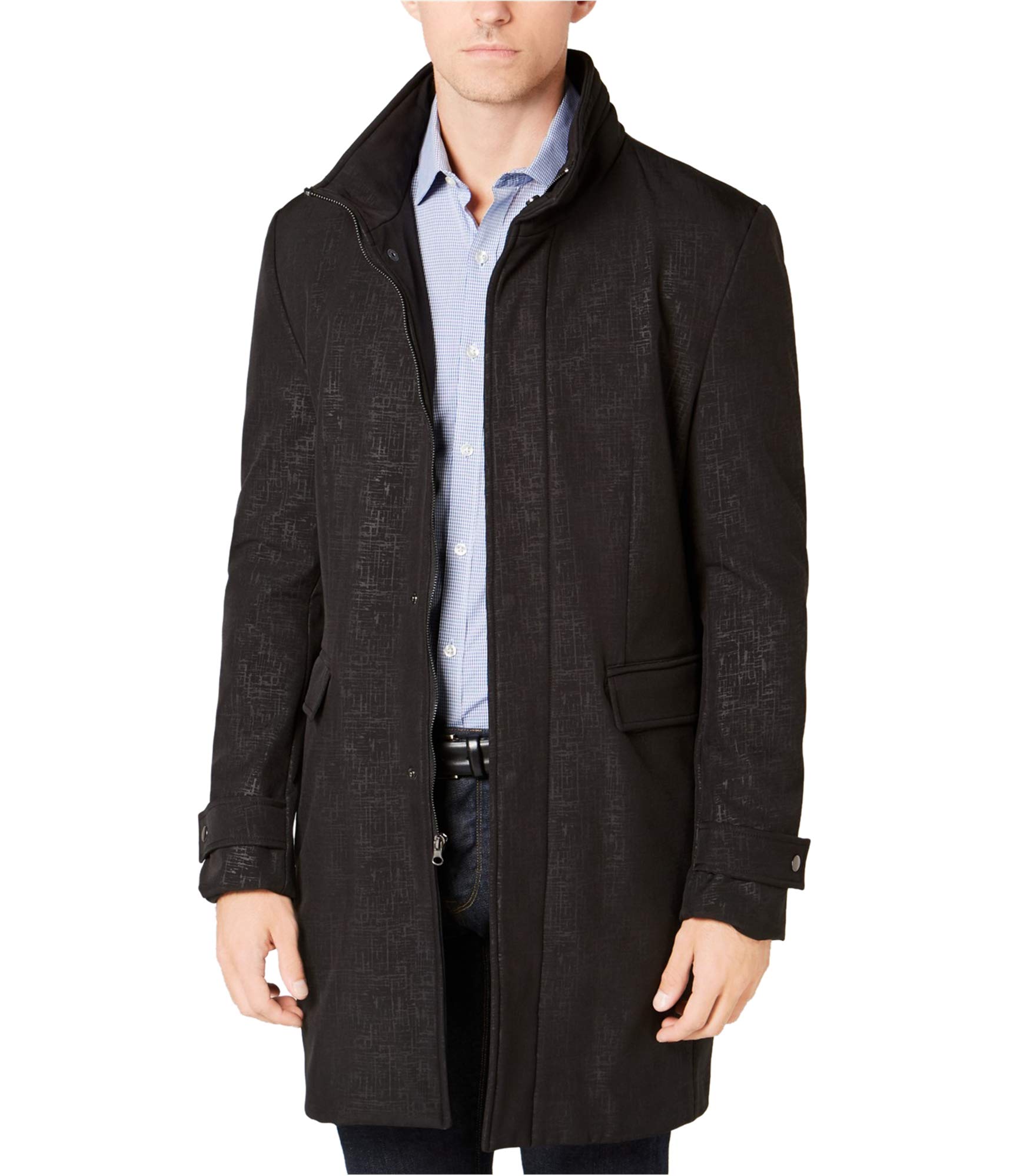 DKNY Men's Dorian Waterproof Raincoat - Lightweight & Stylish Outerwear for Commuting, Travel & Outdoor Activities
