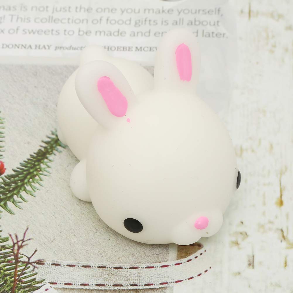 5Pcs Kawaii Animal Squishy Stress Relief Toys - 3inch Medium Size Soft Rabbit Toys for Kids, Party Favors, Anxiety Relief & Christmas Gifts (Includes Storage Box) | Perfect for Birthday Parties, Classroom Rewards & Sensory Play