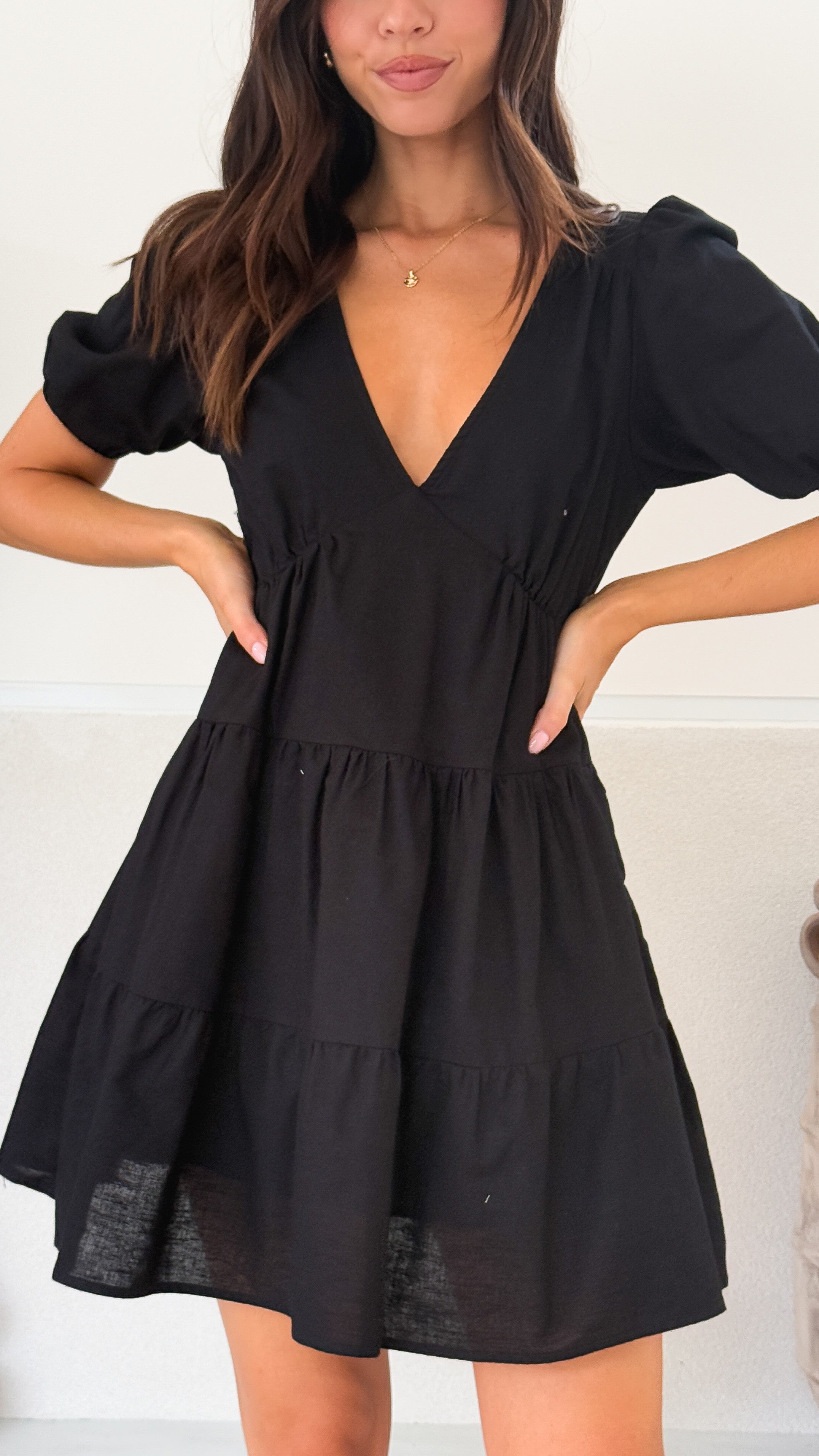 Billie Mini Dress in Black - Elegant & Stylish Women's Party Dress for Night Out, Date Night & Special Occasions