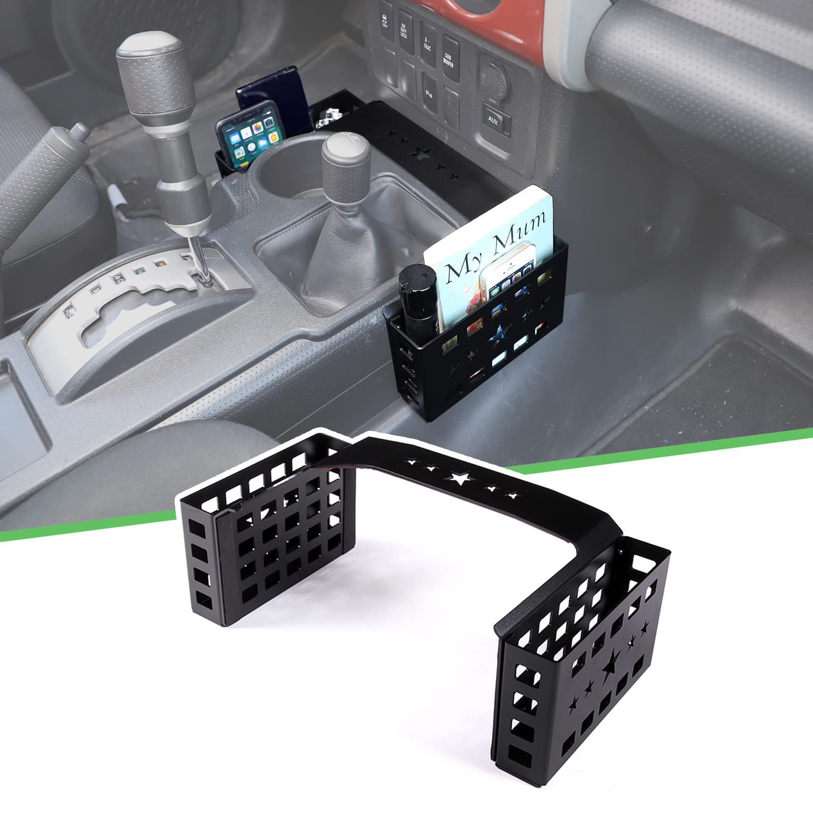 Aluminum Alloy Storage Tray for Toyota FJ Cruiser 2007-2021 - Dual Side Gear Organizer Baskets, Multifunctional Utility Box (Style B) | Perfect for Off-Road Adventures, Camping & Vehicle Organization
