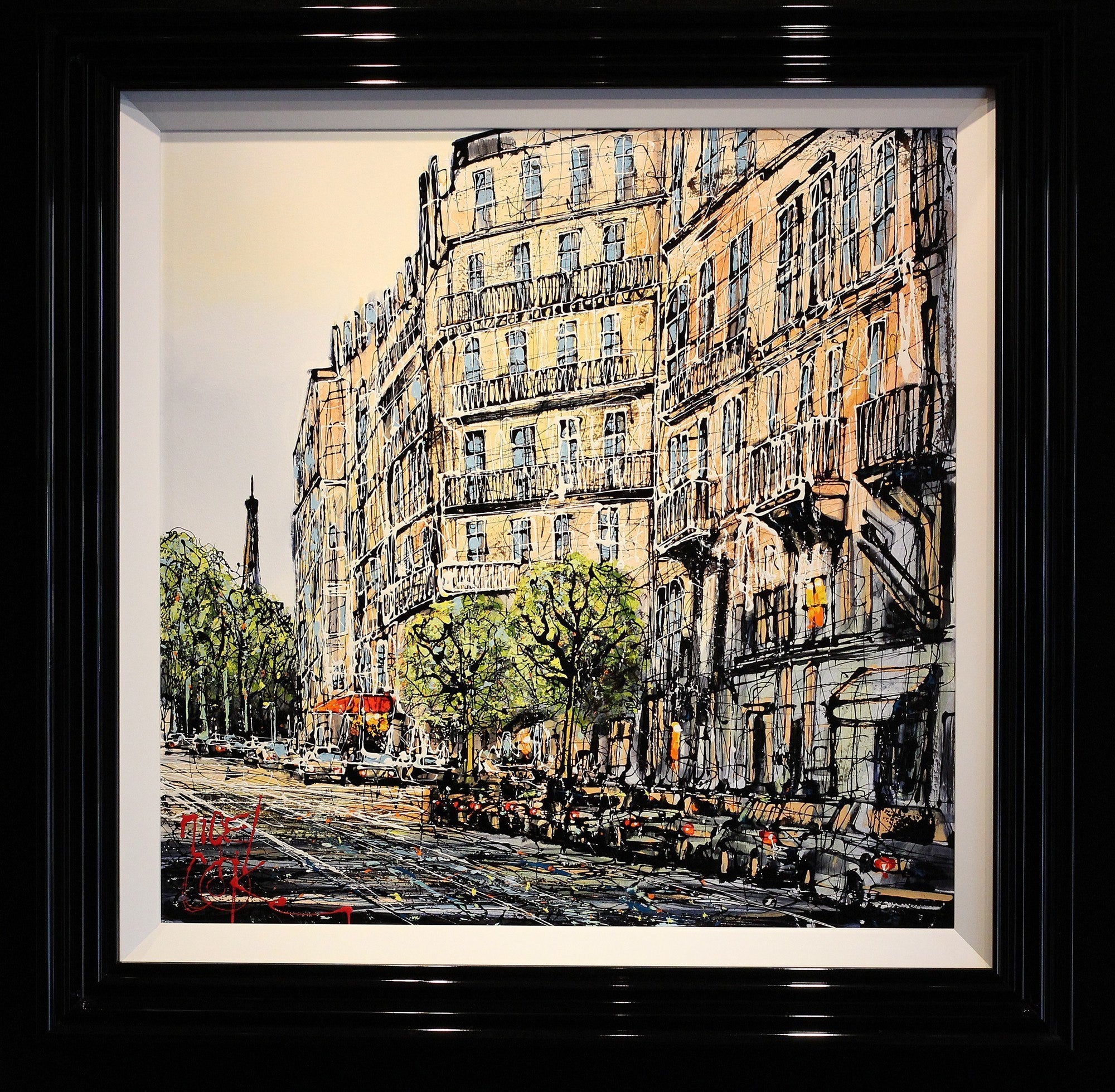 Paris Wall Art - Elegant Canvas Print of a Quiet Moment in Paris for Home & Office Decor | Perfect for Living Room, Bedroom, or Gift
