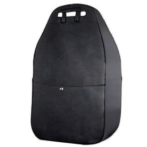 Universal Car Seat Back Protectors - 2 Pack Black Kick Mats with Storage Pocket for Kids & Adults | Waterproof & Stain-Resistant | Perfect for Family Road Trips & Daily Commutes