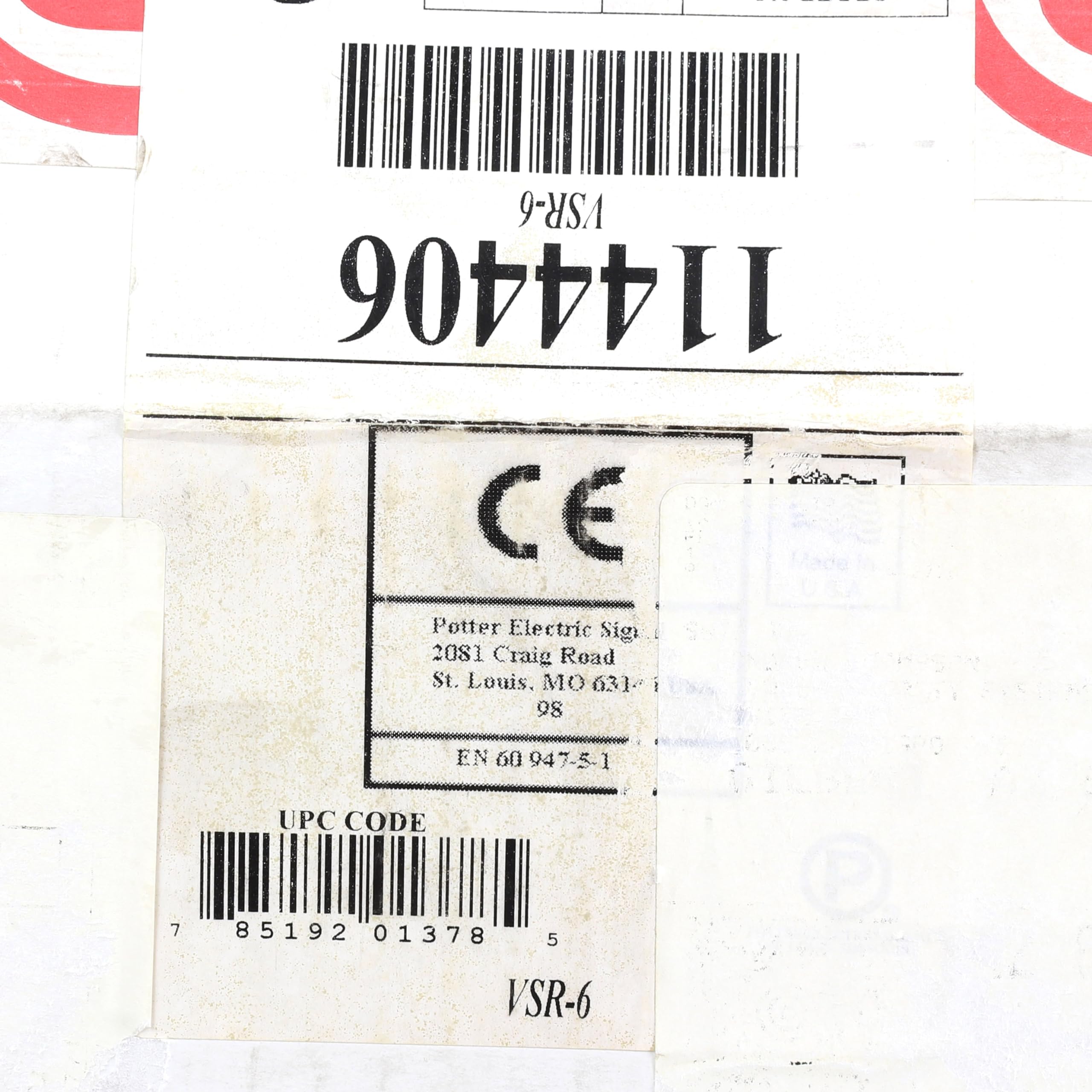 VSR6 Potter VSR-F Sprinkler Flow Switch - Fire Protection System Water Flow Detector for Buildings & Commercial Use - Perfect for Fire Alarm Monitoring & Safety Compliance