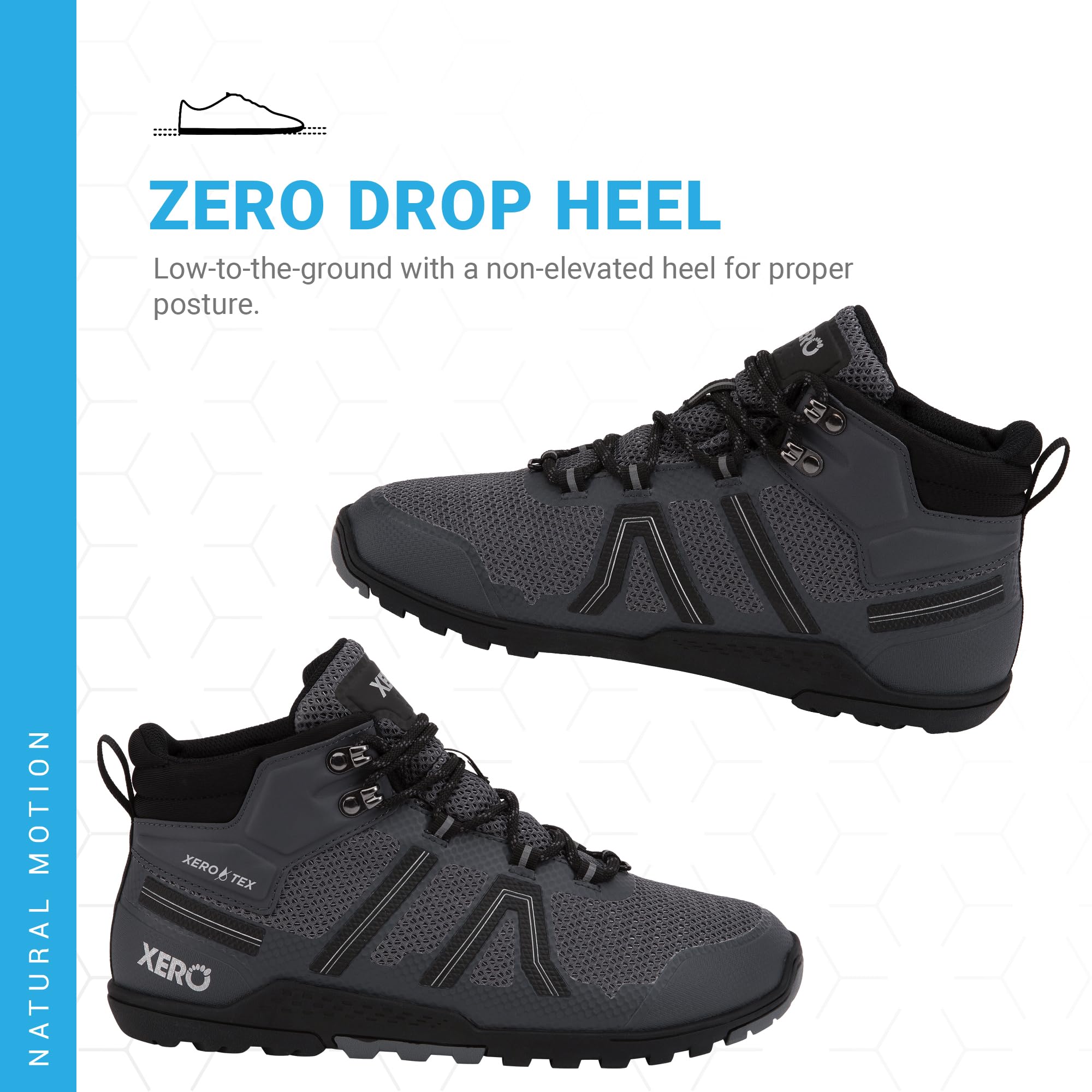Xero Shoes Barefoot Hiking Boots for Men - Waterproof Xcursion Fusion Minimalist Trail Shoes | Zero Drop, Wide Toe Box Design for Natural Foot Movement | Perfect for Outdoor Adventures, Trail Running & Backpacking