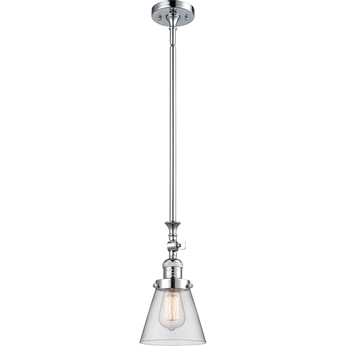 Innovations 206-PC-G62 1 Light Mini Pendant Light Fixture - Polished Chrome Finish - Perfect for Kitchen Island, Dining Room, or Entryway Lighting