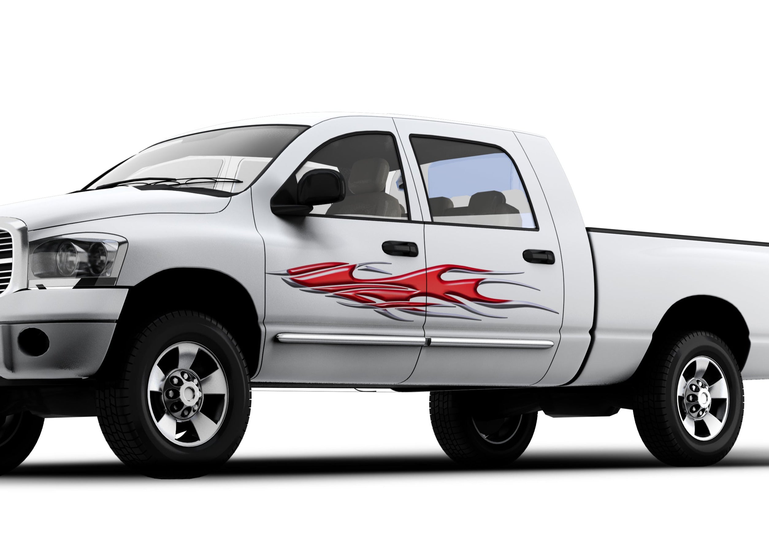 Full Color Flames Vinyl Vehicle Graphics - High-Quality Car Decals for Cars, Trucks & SUVs - Perfect for Racing, Customization & Personal Style Enhancement