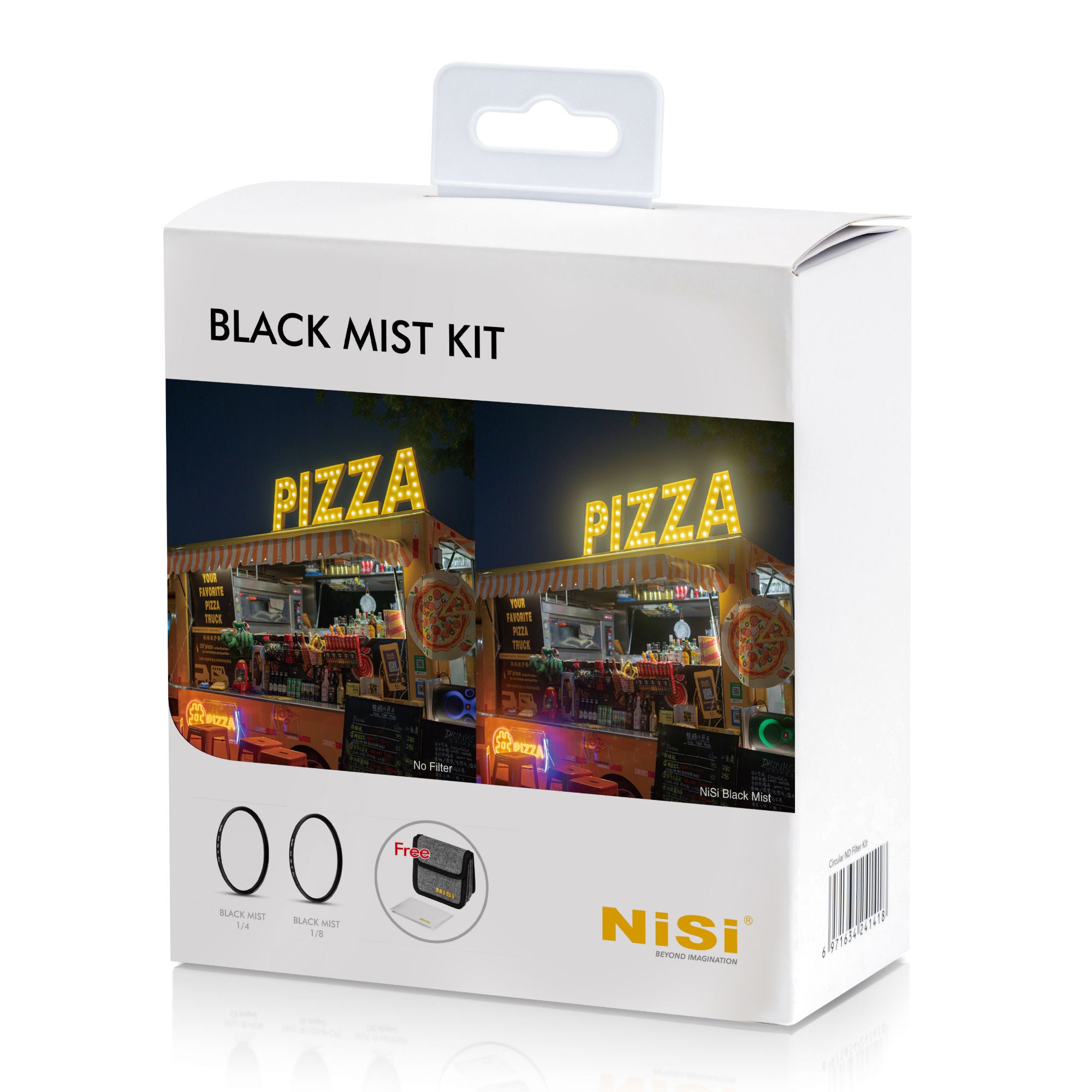 NiSi 82mm Black Mist 1/4 & 1/8 Professional Camera Filter Kit with Protective Case - Perfect for Cinematic Photography & Videography Scenes