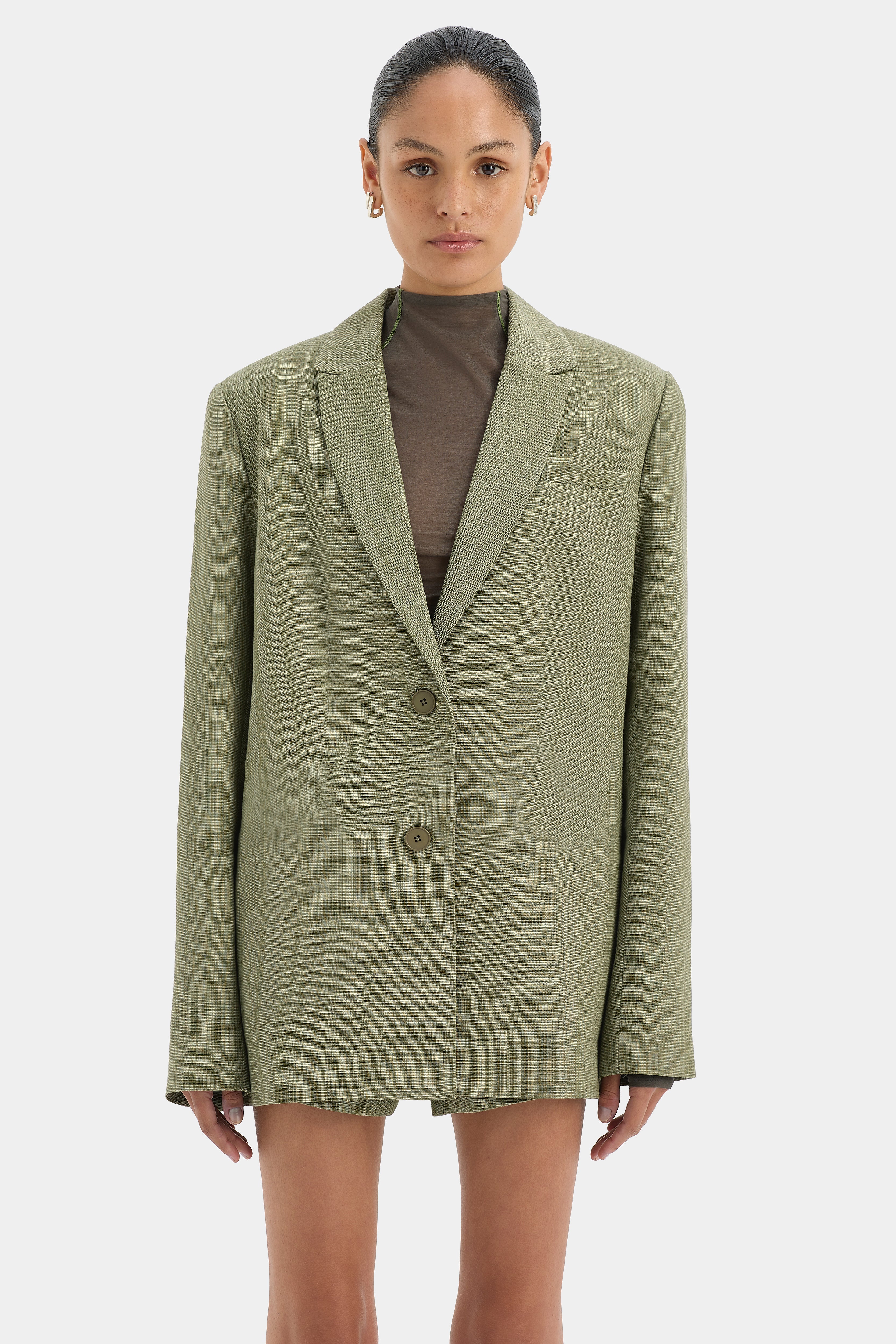 Evanthe Blazer Olive - Stylish Women's Casual Jacket for Work & Outfits | Perfect for Office, Travel & Everyday Wear
