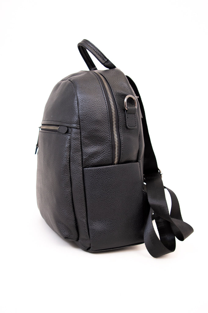 Premium Classic Leather Backpack 7929 - Stylish & Durable Black Backpack for Men & Women - Perfect for Work, Travel & School