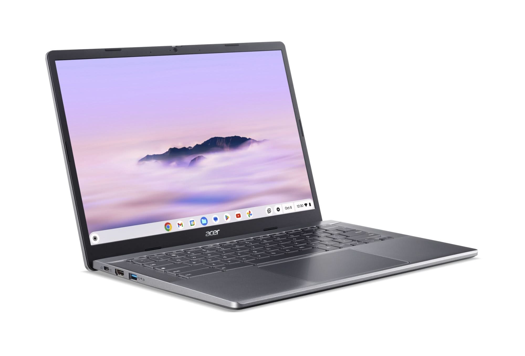 Acer Chromebook Plus 514 Laptop - AMD Ryzen 5 7520C Processor, 8GB RAM, 256GB SSD, 14