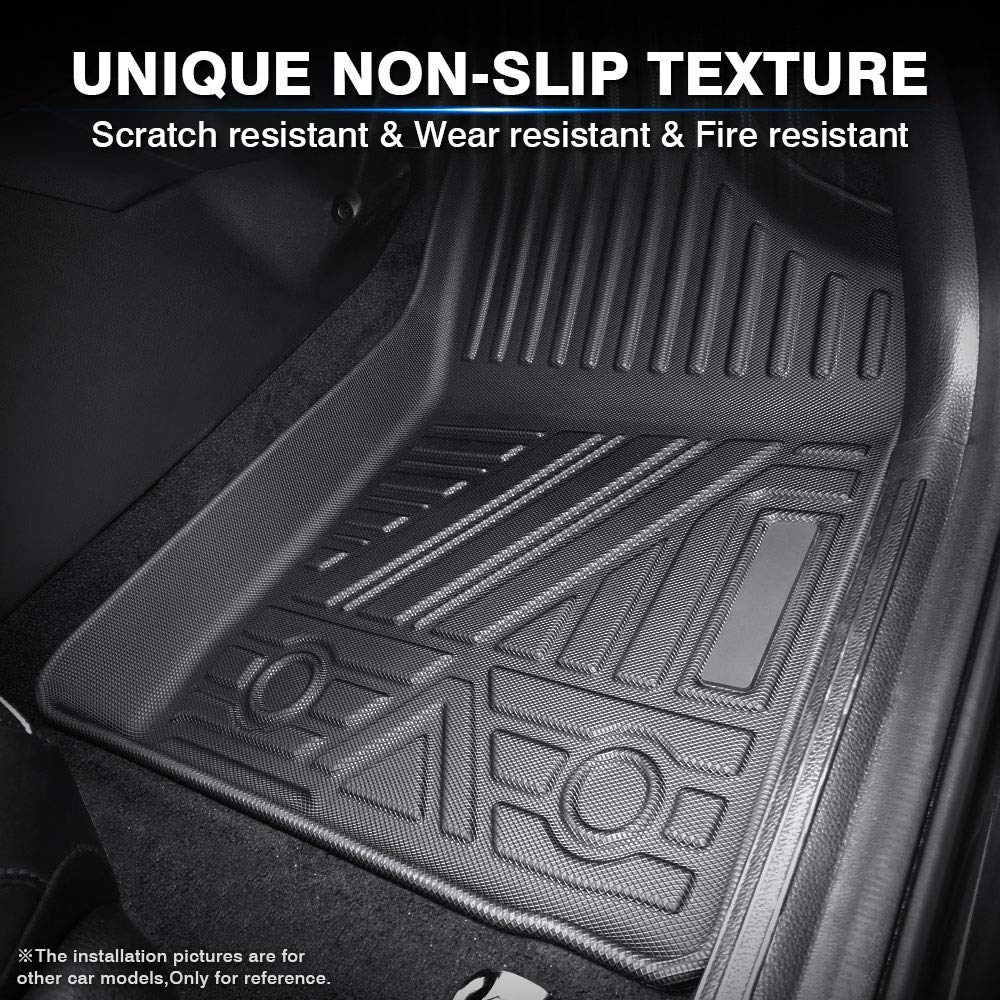 KUST All Weather Floor Mats for 2011-2021 Mitsubishi Outlander (Excluding Sport & PHEV Models) - Heavy Duty Rubber Floor Liners with High Edges for Front & Rear Rows - Perfect for Muddy Boots, Snow, and Spills Protection