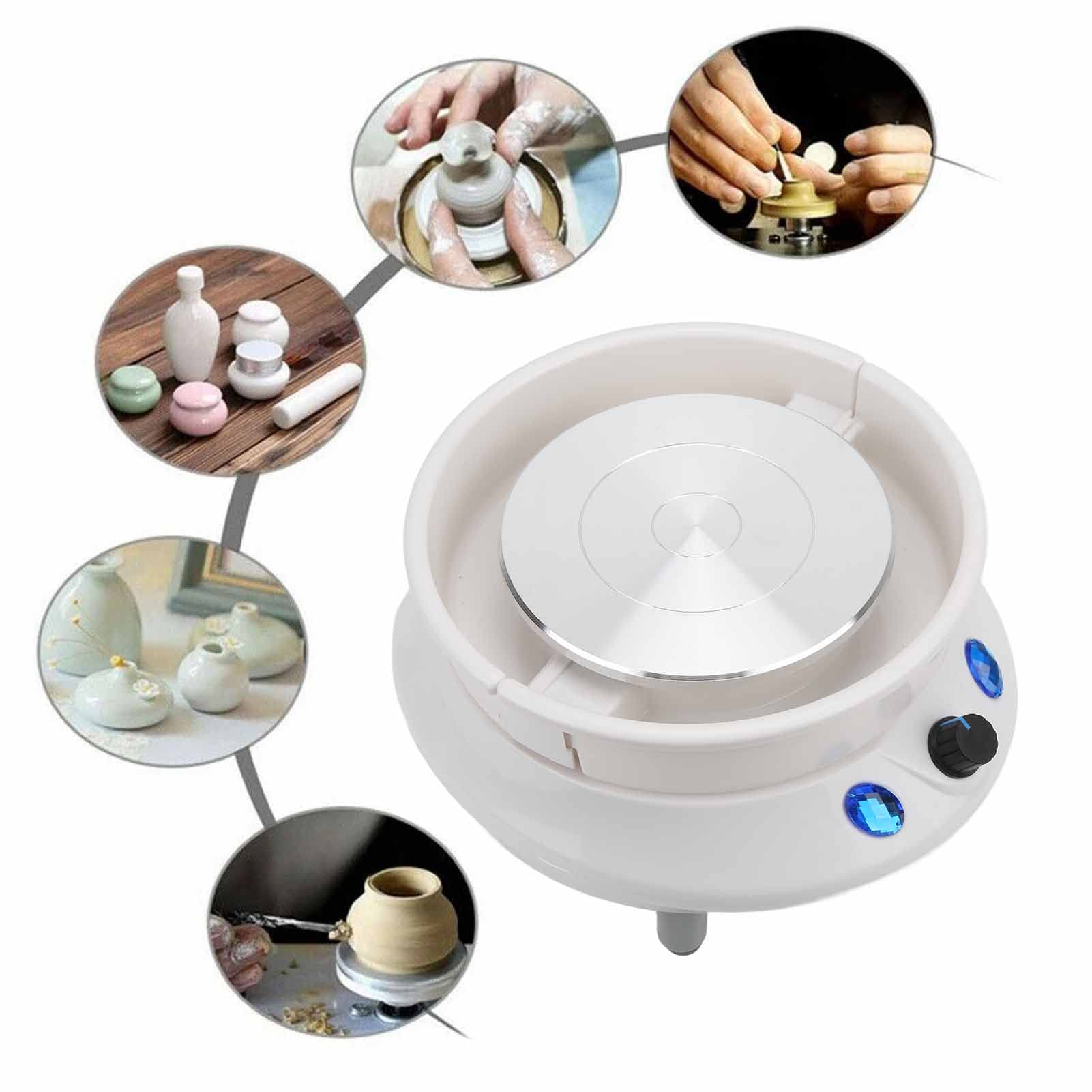 Electric Pottery Wheel Machine - 15cm Mini Ceramic Forming Tool with 2000 RPM & Detachable Basin for Clay Art, DIY Pottery Making - Perfect for Home Studio, Classroom & Ceramic Workshops (US)