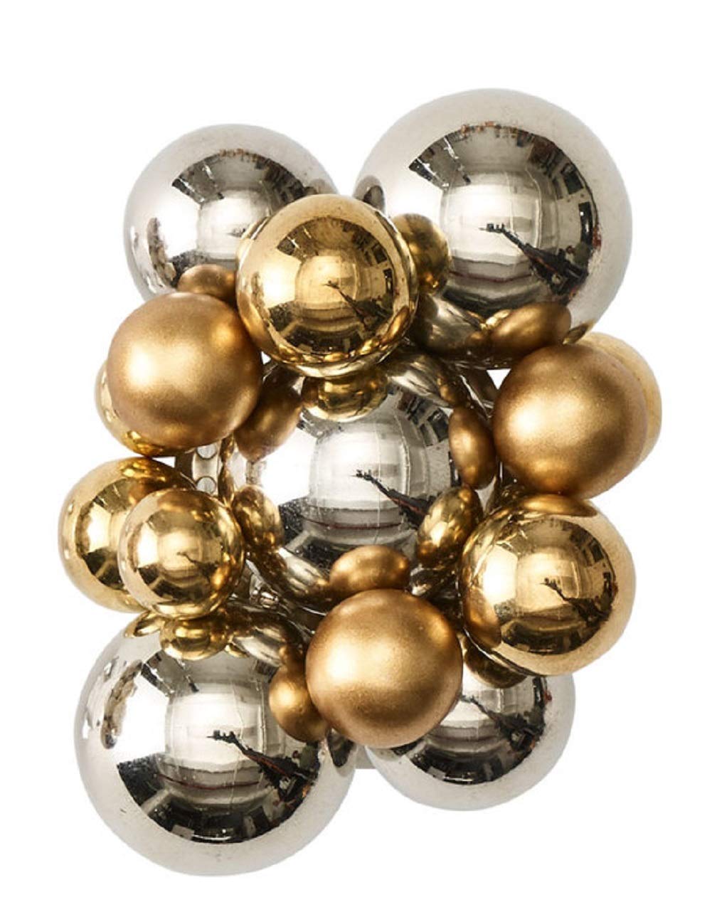 Kim Seybert Luxury Napkin Rings Set of 4 - Gold & Silver Elegant Tableware for Wedding, Holiday Dinner Party & Formal Dining Decor