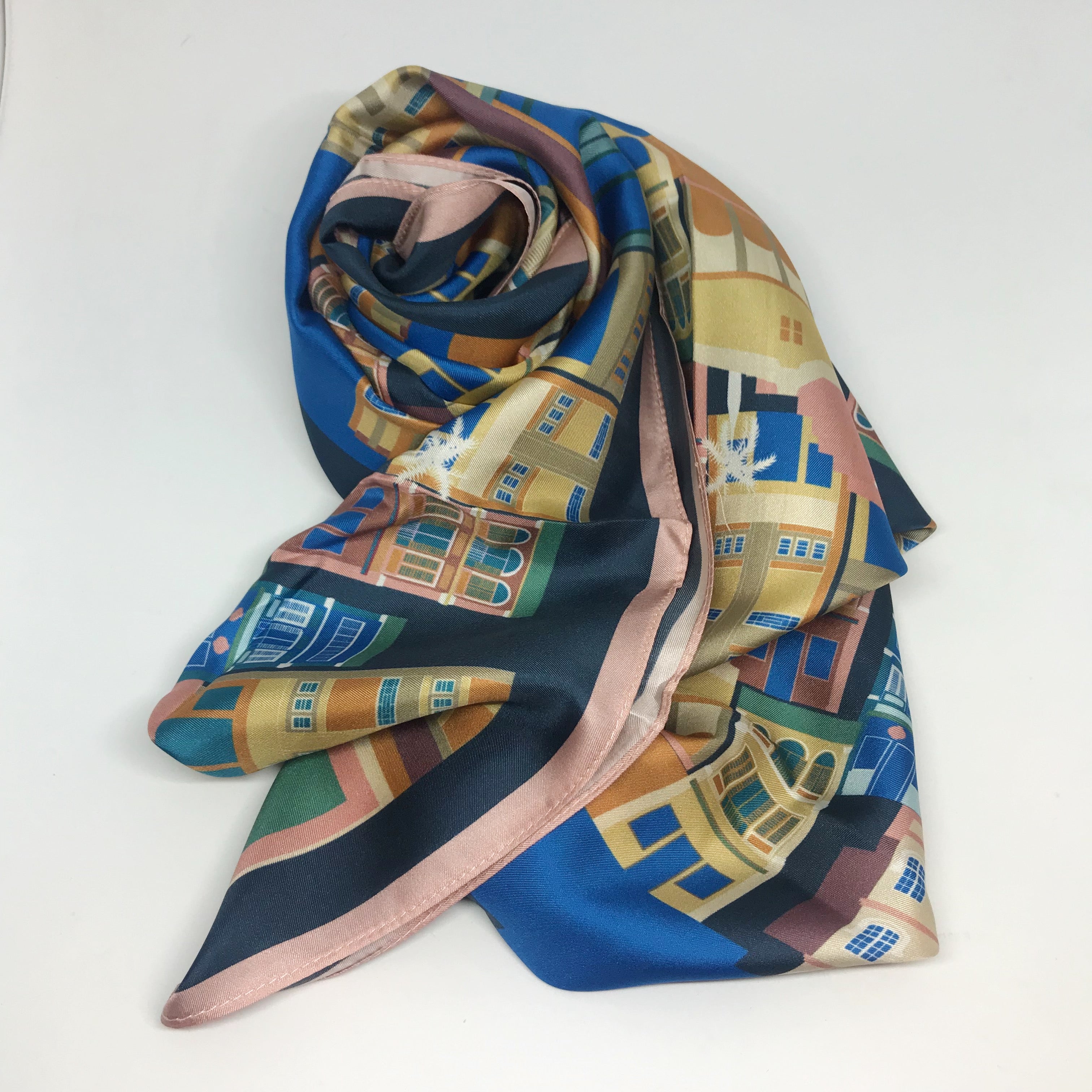 Luxury Singapore Silk Scarf - Handmade Batik Print Shawl for Women - Perfect for Travel, Weddings & Special Occasions