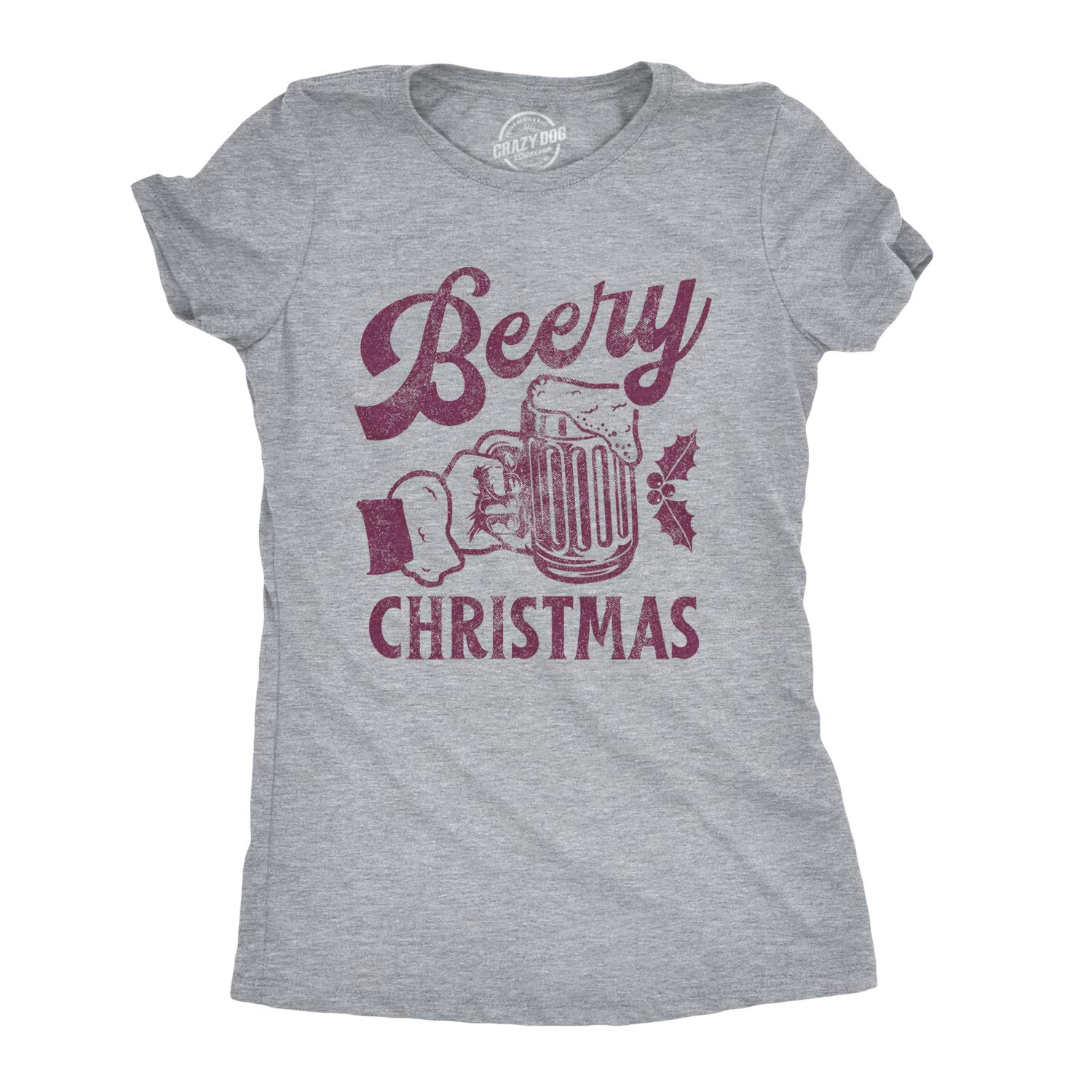 Funny Women's Christmas Beer T-Shirt - Holiday Brew Graphic Tee for Xmas Parties & Gifts
