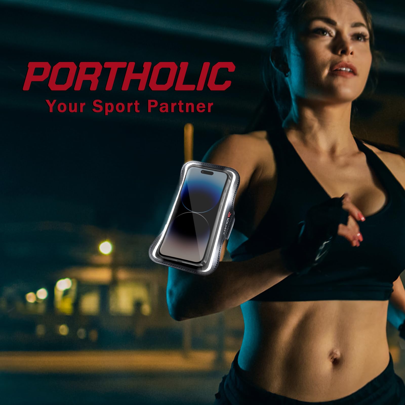Sweat-Resistant Sports Armband for iPhone 15/14/13 Pro Max & Samsung Galaxy S23/S22/S21 Ultra/A54/A53 & Huawei Mate 60/50 - Perfect for Running, Cycling, Hiking & Gym Workouts (Medium Size)
