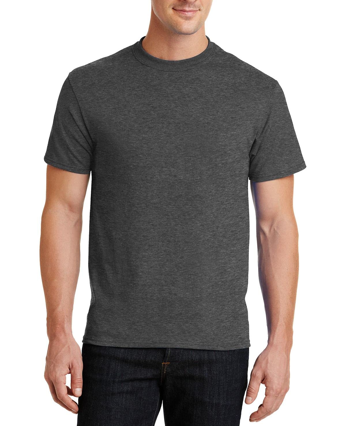 JustBlanks Men's Casual Short Sleeve T-Shirt - Regular Fit Crew Neck Cotton Blend Tee for Everyday Wear, Work & Weekend Outfits
