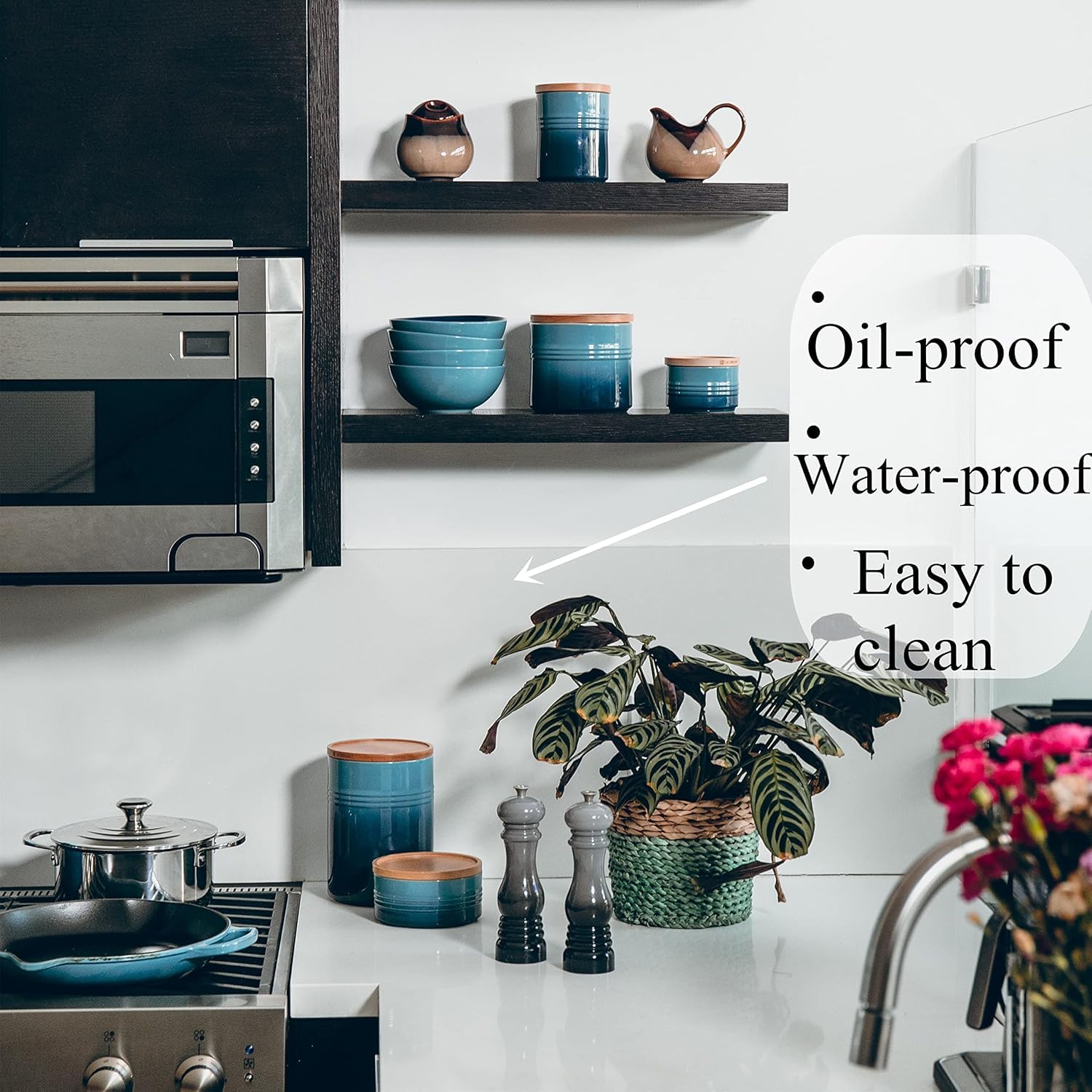 WISDOM Clear Matte Contact Paper - Self Adhesive Removable Waterproof Film for Shelves, Drawers & Kitchen Cabinets (20x50 Inch) - Perfect for Home Organization & DIY Projects