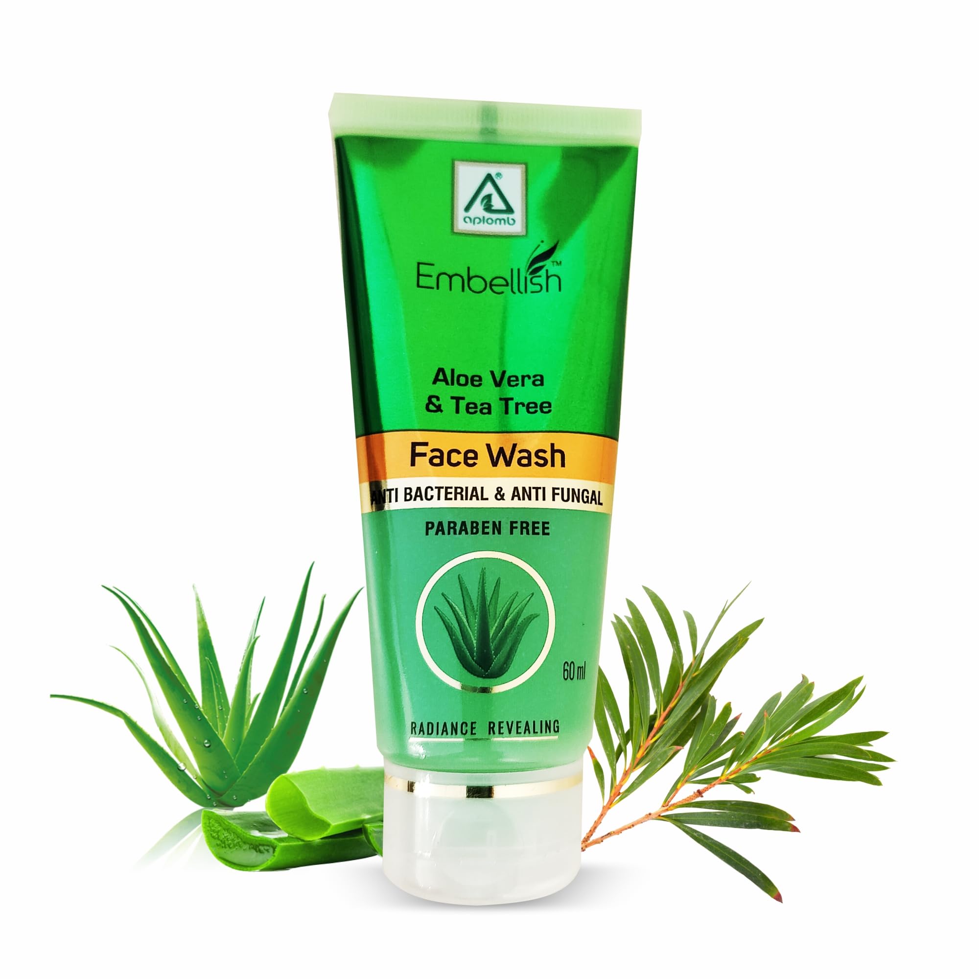 Tea Tree Face Wash with Aloe Vera & Neem Extract - Deep Cleansing, Acne & Oil Control for All Skin Types | Paraben-Free, 60ml | Promotes Glow & Radiance | Perfect for Daily Skincare & Blemish-Prone Skin