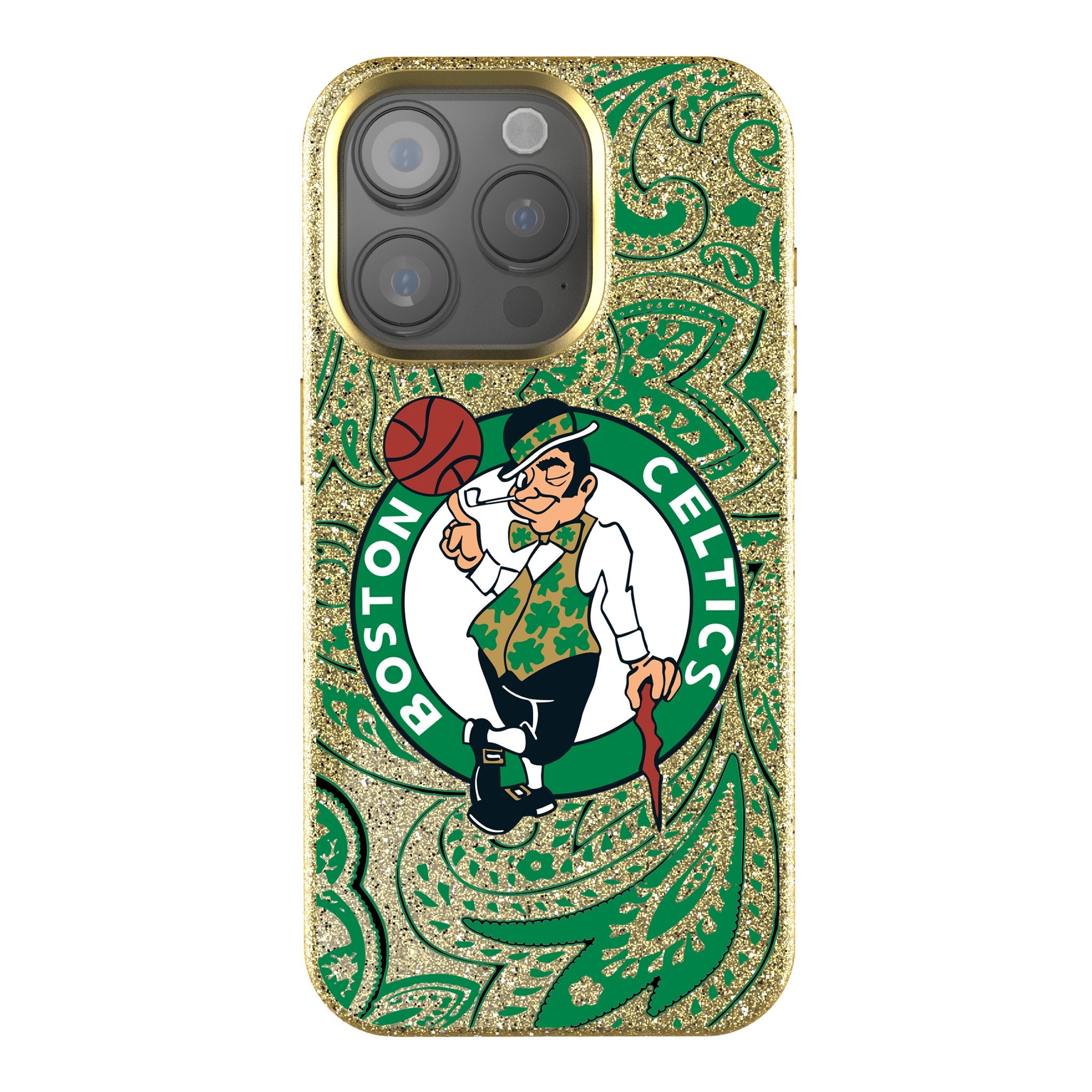 Boston Celtics Paisley Bling Phone Case - Stylish Protective Cover for iPhone & Samsung | Perfect for Celtics Fans, Game Days & Everyday Use