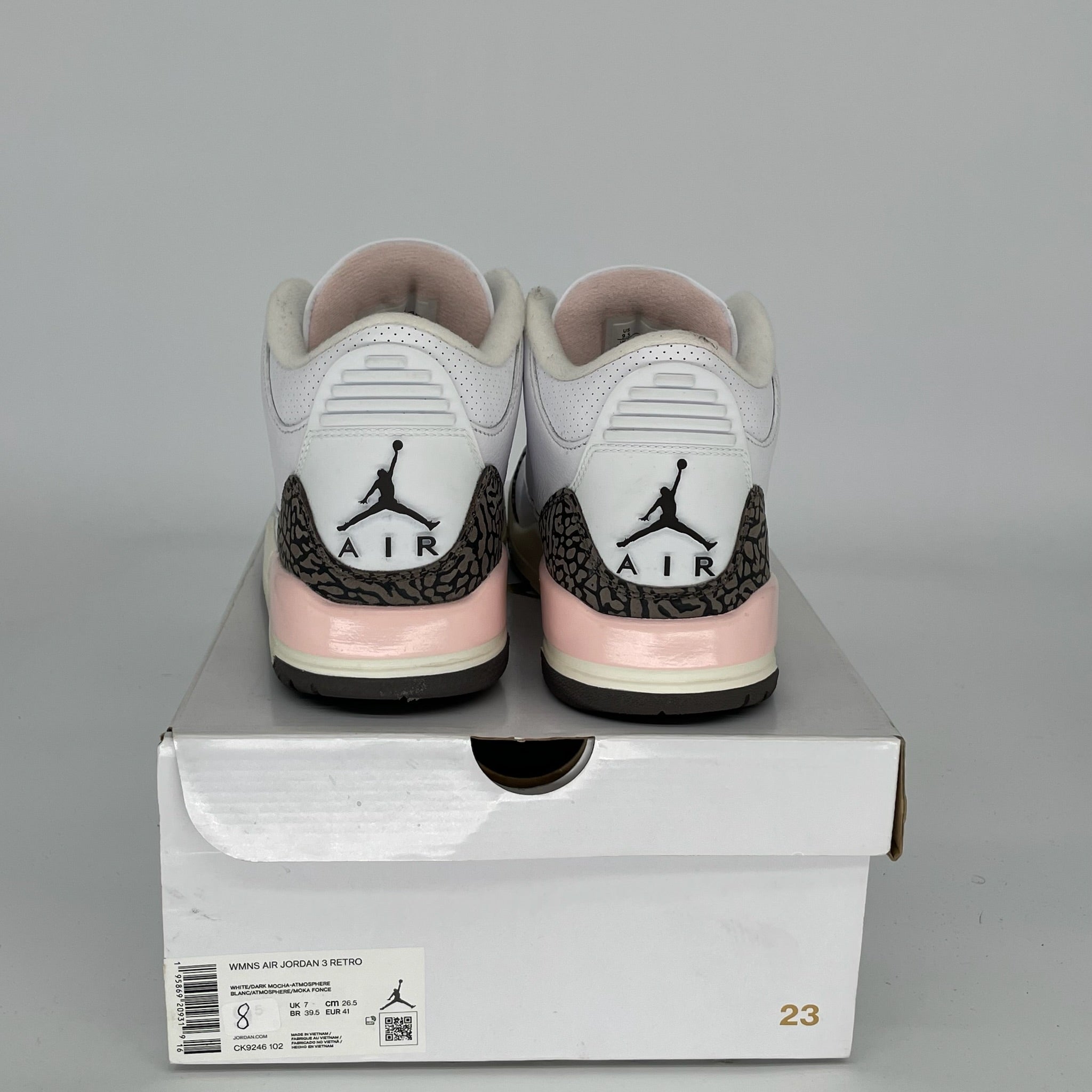 AIR JORDAN 3 NEAPOLITAN Men's Basketball Shoes - Size 8 (CK9246-102) - Retro Style Sneakers for Casual Wear, Sports & Street Fashion
