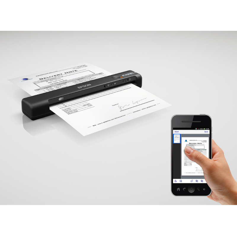 Epson WorkForce ES-60W Wireless Portable Document Scanner for Home & Office - Fast, Compact & Easy-to-Use for Receipts, Photos, Business Cards