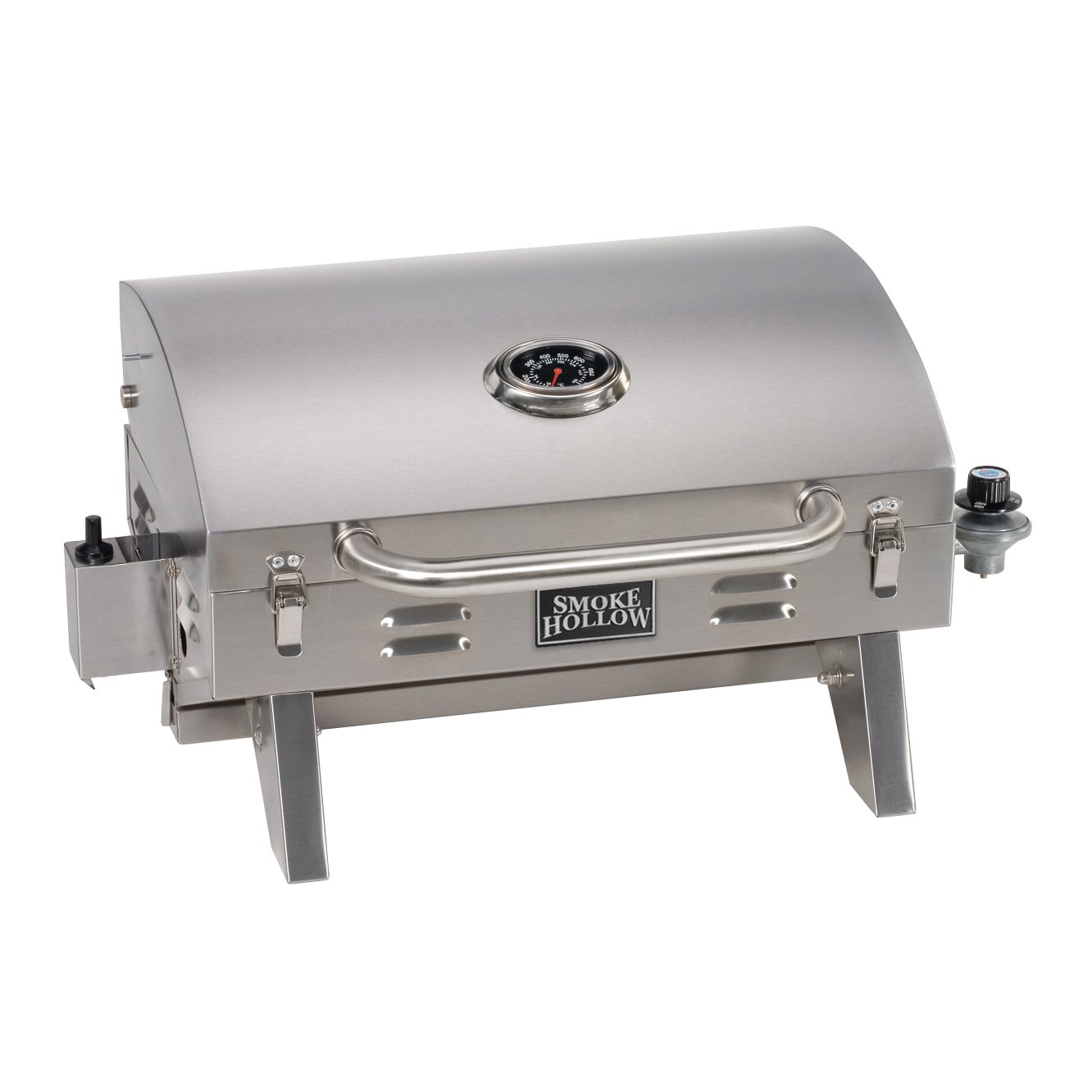 Masterbuilt 205 Stainless Steel Tabletop Gas Grill - Portable Outdoor BBQ Grill for Camping, Tailgating & Patio Cooking (Old Version)