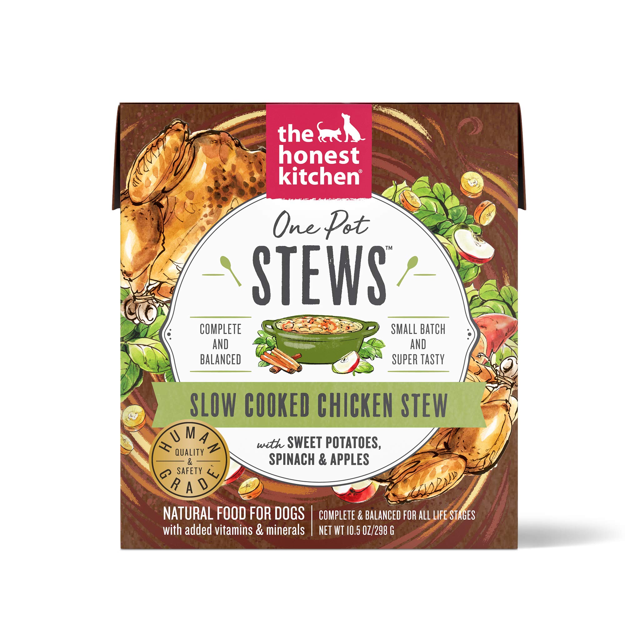 The Honest Kitchen Human Grade Wet Dog Food - Grain-Free, Natural Ingredients for Healthy Digestion - Perfect for Puppies, Adult & Senior Dogs - Ideal for Travel, Camping & Daily Meals