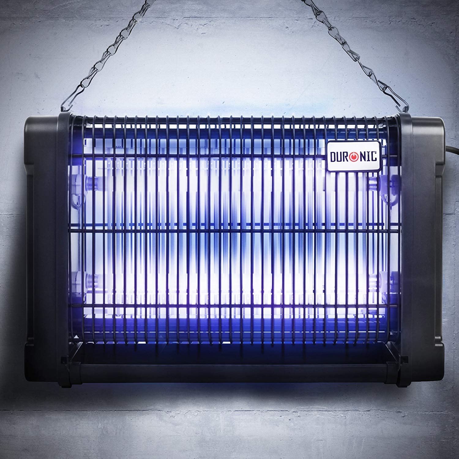 Duronic FK8420 Electric UV Fly Killer - 20W Mosquito & Flying Insect Zapper with 2x 10W Bulbs | Large Slimline Indoor Pest Control for Home, Kitchen, Bedroom | Wall or Ceiling Mountable | Safe & Effective Bug Trap for Patio, Garage, Restaurant