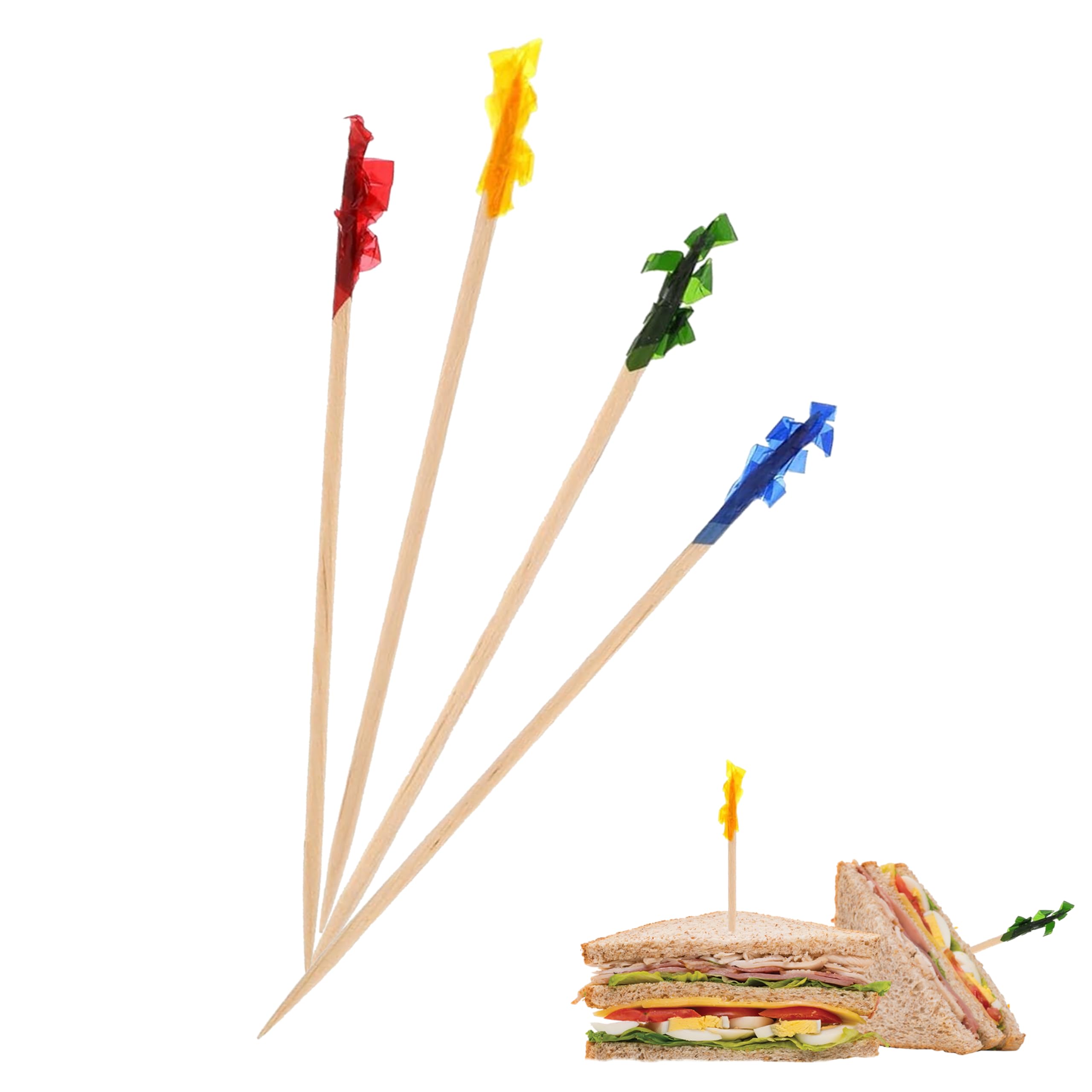 Perfect Stix 4-Inch Assorted Sandwich Frill Picks - Pack of 2000 (FP4-2000ct) | Decorative Party Appetizer Toothpicks for Weddings, Baby Showers & Finger Foods