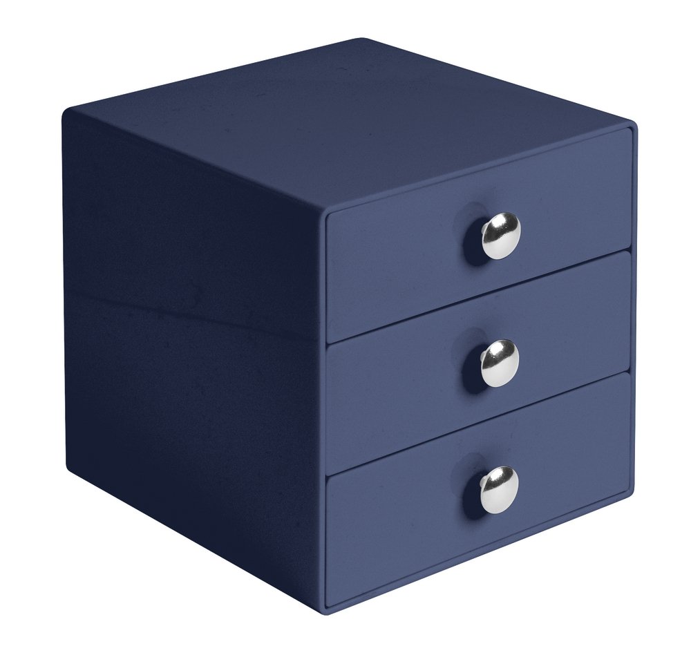 iDesign Plastic 3-Drawer Jewelry Box - Compact Storage Organizer for Jewelry, Cosmetics, Dental Supplies & Hair Care - 6.5
