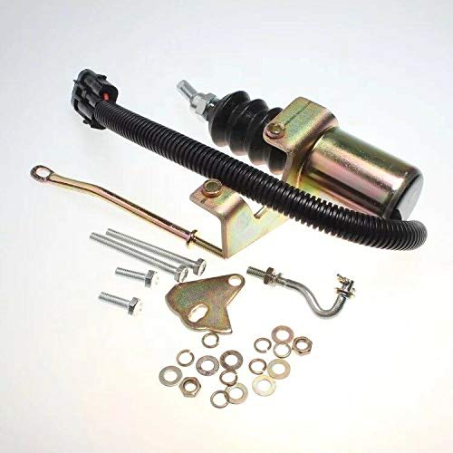 12V Fuel Shutdown Stop Solenoid Valve SA-3799-12 Compatible with DEUTZ & Bosch RSV Governor - Perfect for Diesel Engines, Heavy Equipment, and Industrial Machinery