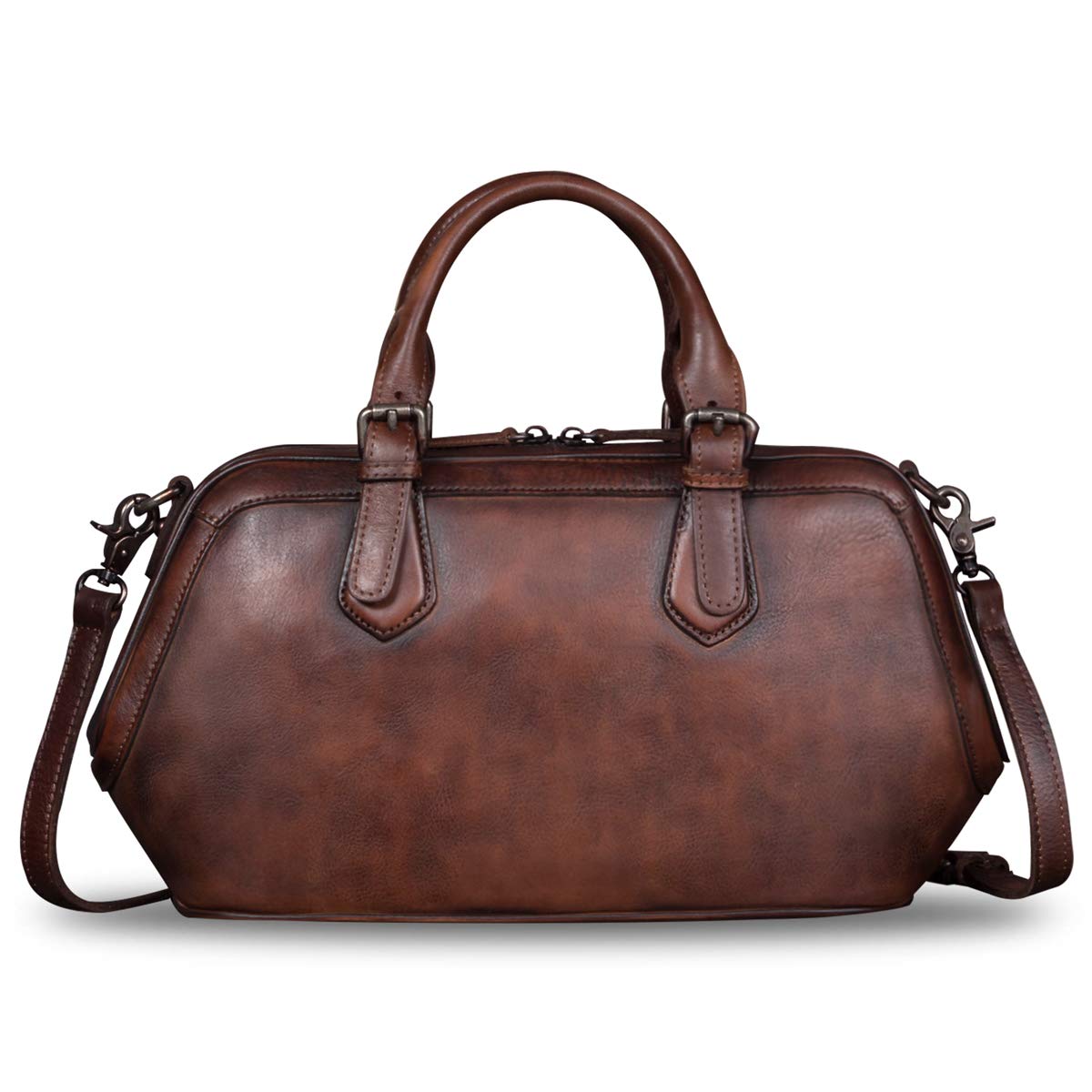 Genuine Leather Handbag for Women - Handmade Top Handle Satchel Purse with Adjustable Shoulder Strap | Fashionable & Durable for Work, Travel & Everyday Use