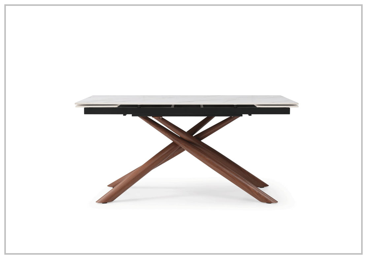 Extendable Dining Table with Ceramic Top - Gio Italia Modern Expandable Kitchen Table for Small Spaces | Perfect for Apartments, Dining Rooms & Entertaining Guests