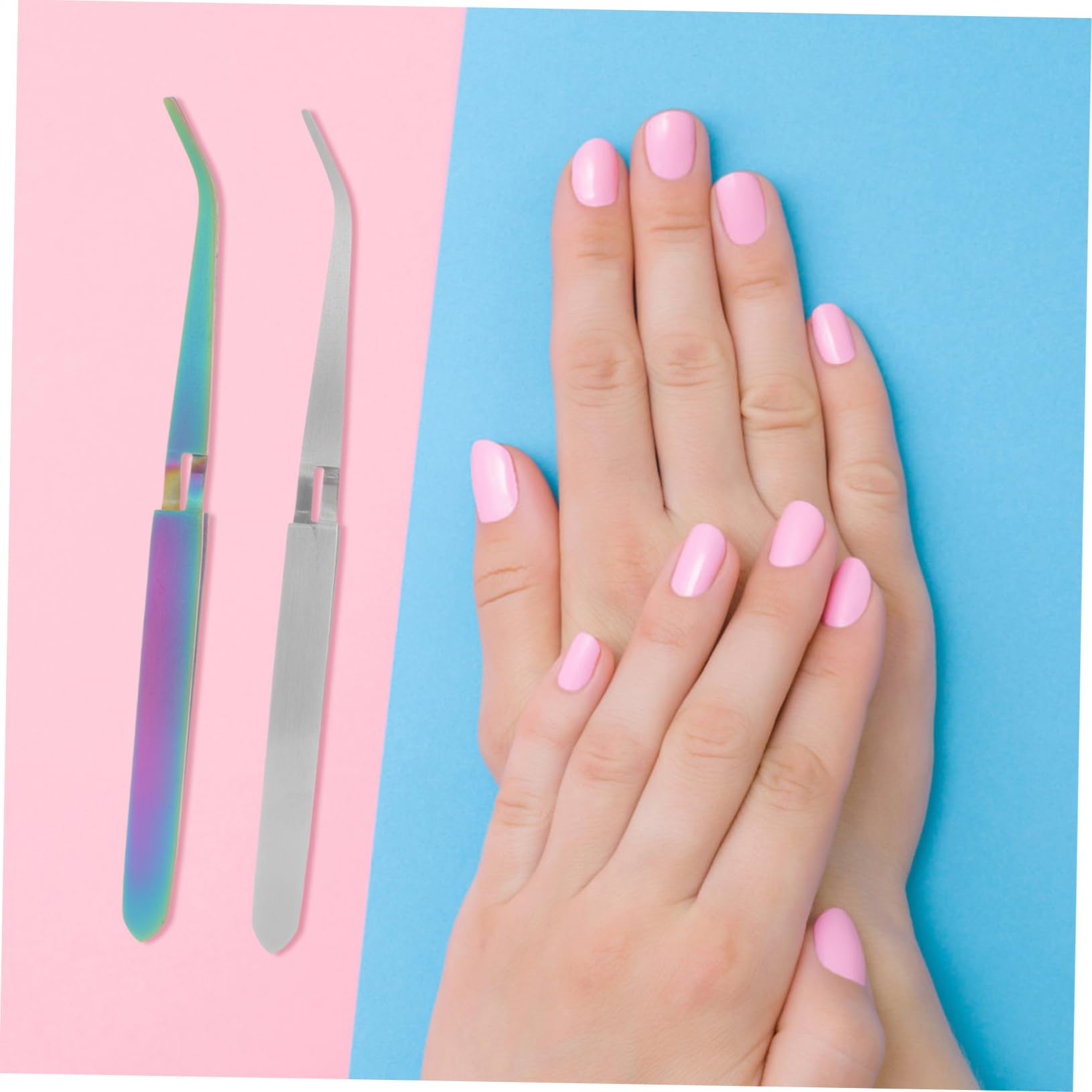 Beavorty 2Pcs Stainless Steel Nail Shaping Clips for Gel Manicure & Nail Art - Professional Nail Extension Tweezers, Pinching Tools for DIY & Salon Use - Perfect for Acrylic, Gel, and Press-On Nails
