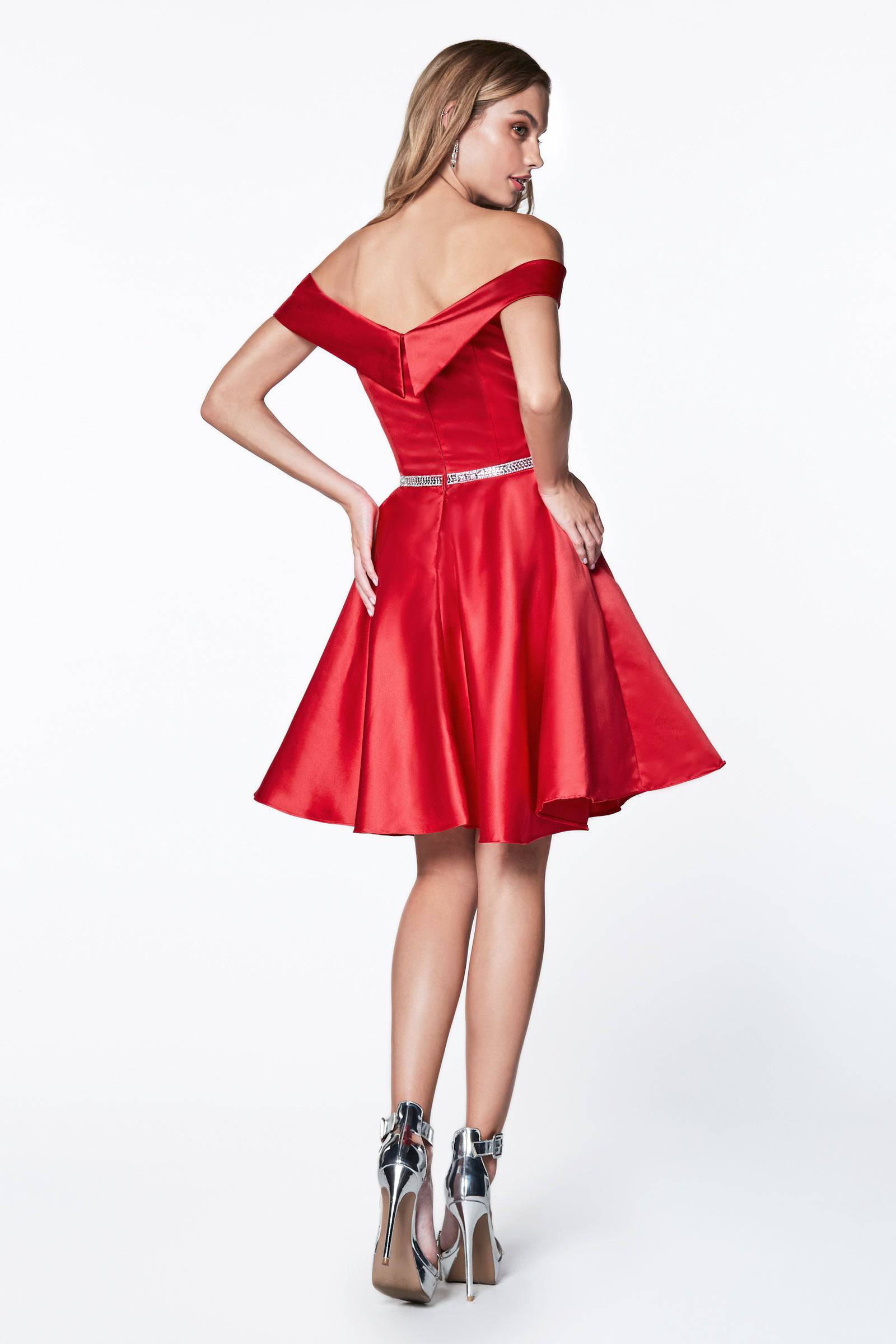 Cinderella Divine CD0140 Off Shoulder Grade 8 Graduation Dresses for Girls - Elegant Prom, Homecoming & Special Occasion Formal Gowns