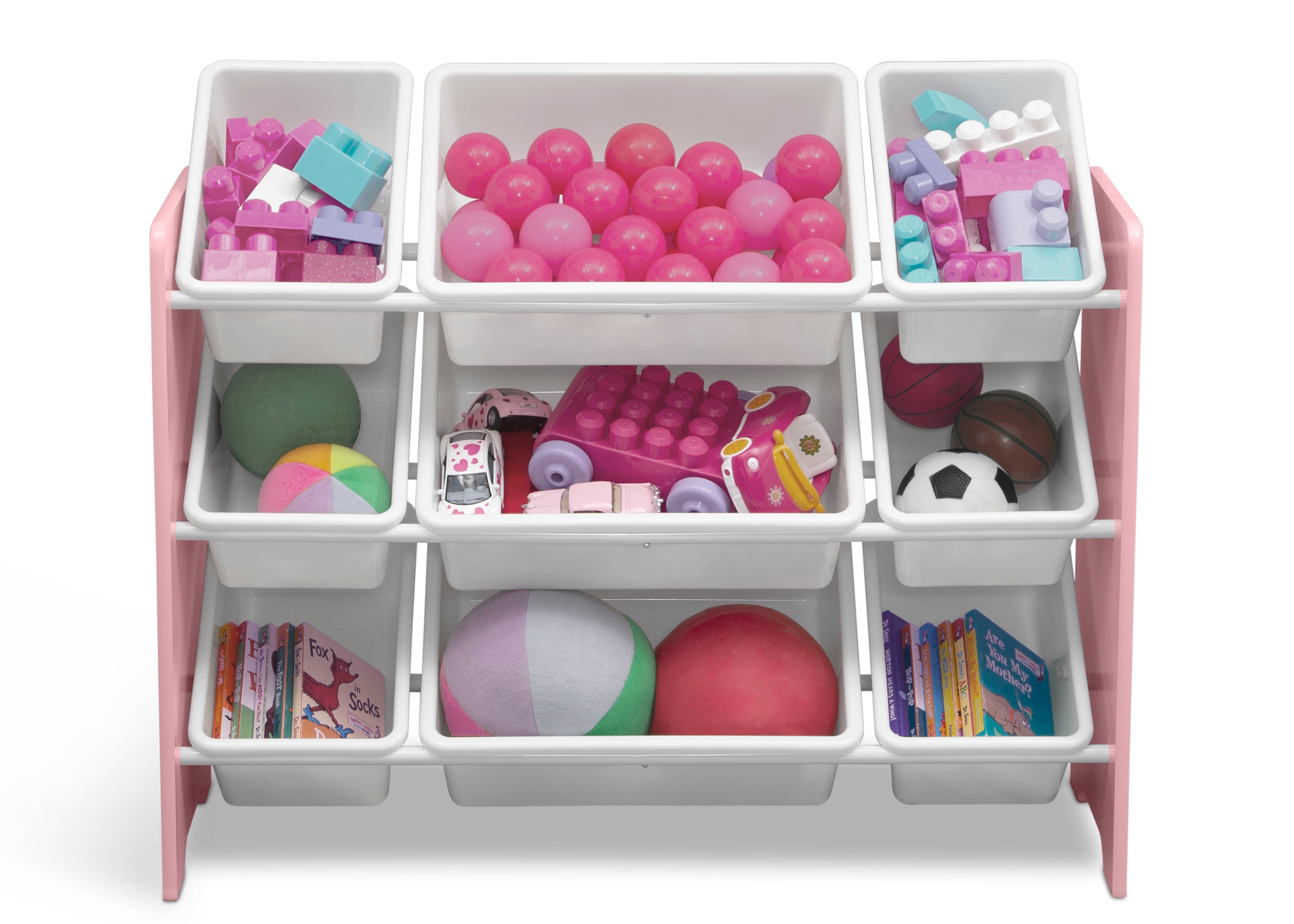 MySize 9 Bin Plastic Toy Organizer - Kids Room Storage Solution for Toys, Books & Crafts - Perfect for Playroom, Bedroom & Classroom Organization