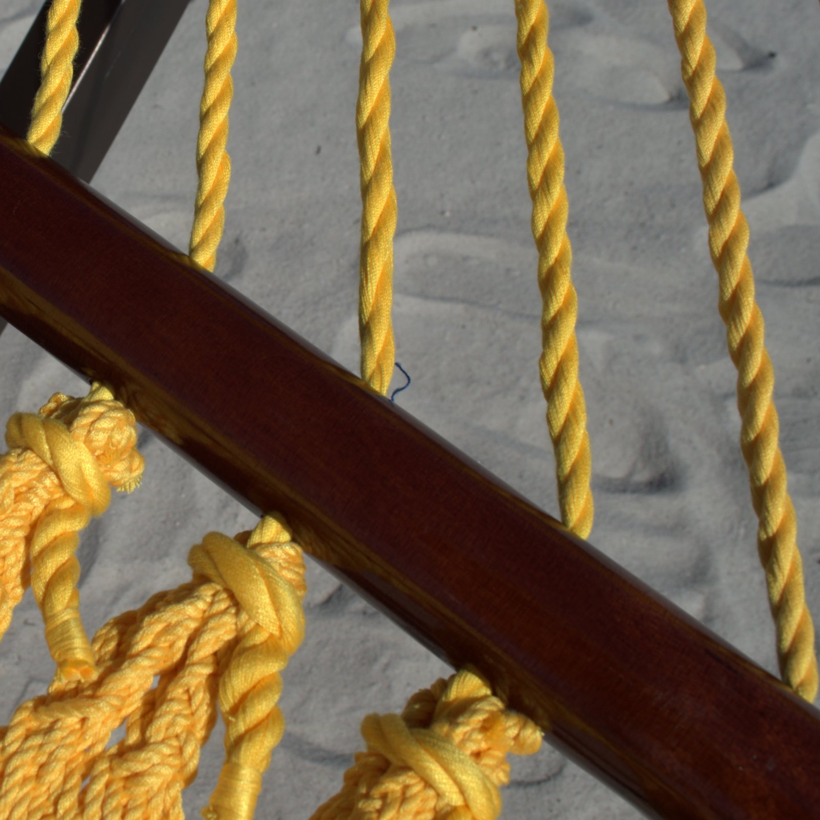 Double Caribbean Hammock - Soft-Spun Polyester for Ultimate Comfort - 48 Inch Yellow Outdoor Hammock - Perfect for Backyard, Beach, and Camping Relaxation